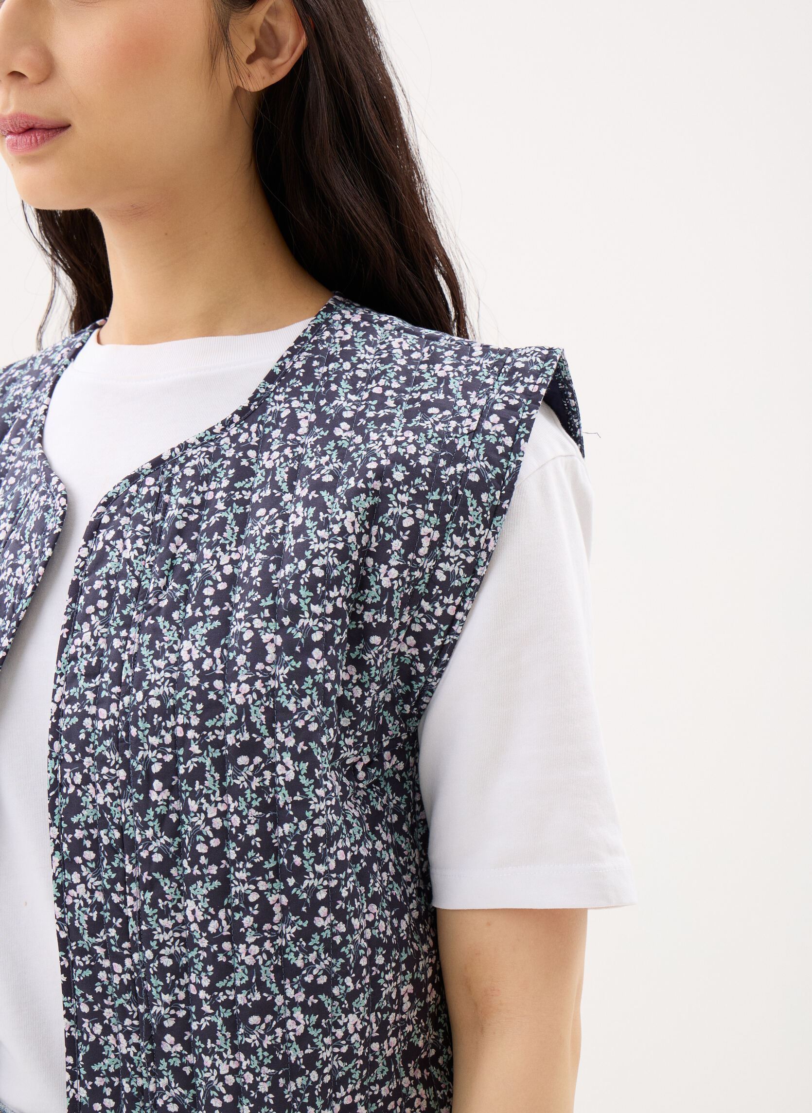 Bodywarmer Ladies Woven Sleeveless Jacket T2171EP dames blauw Molly Bracken Bodywarmer Ladies Woven Sleeveless Jacket T2171EP dames blauw NAVY DAISY