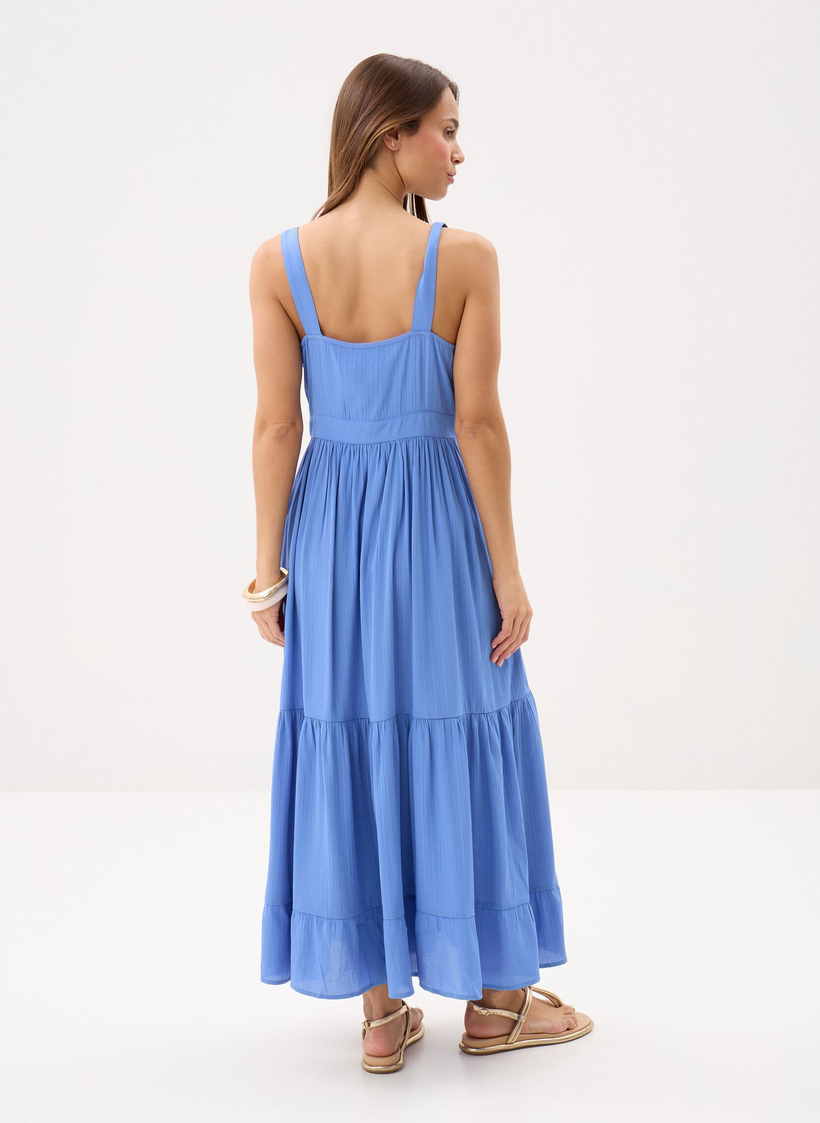 Lange Kleider Ladies Woven Dress T2204BEP damen blau Molly Bracken Lange Kleider Ladies Woven Dress T2204BEP damen blau BLUE