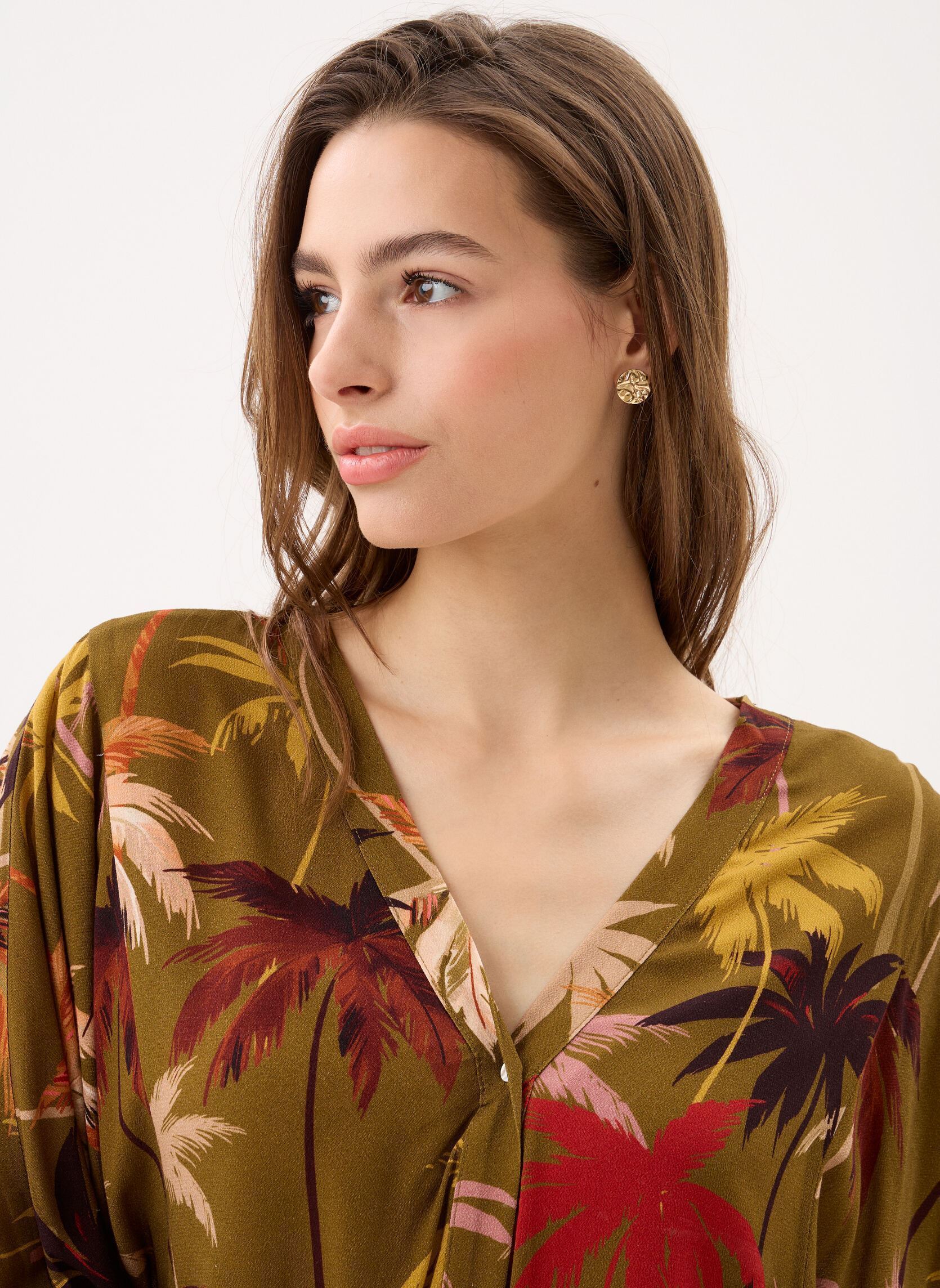 Robes Ladies Woven Dress T2211EE femme vert Molly Bracken Robes Ladies Woven Dress T2211EE femme vert KHAKI MOANA