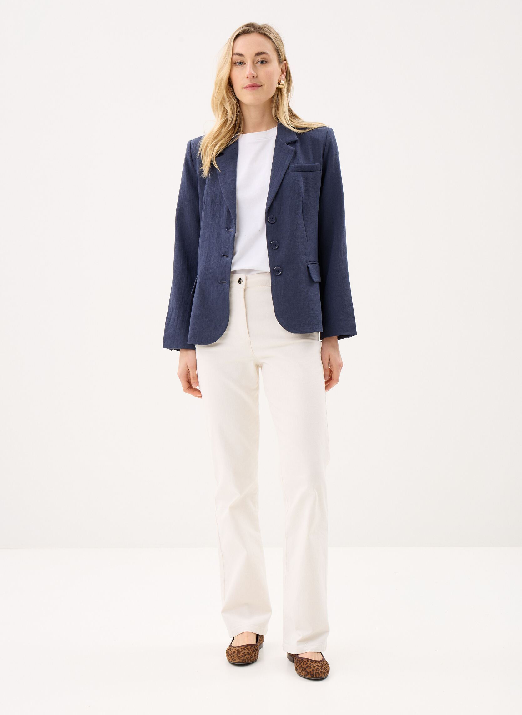 Blazer Ladies Woven Blazer T2232EP dames blauw Molly Bracken Blazer Ladies Woven Blazer T2232EP dames blauw NAVY BLUE