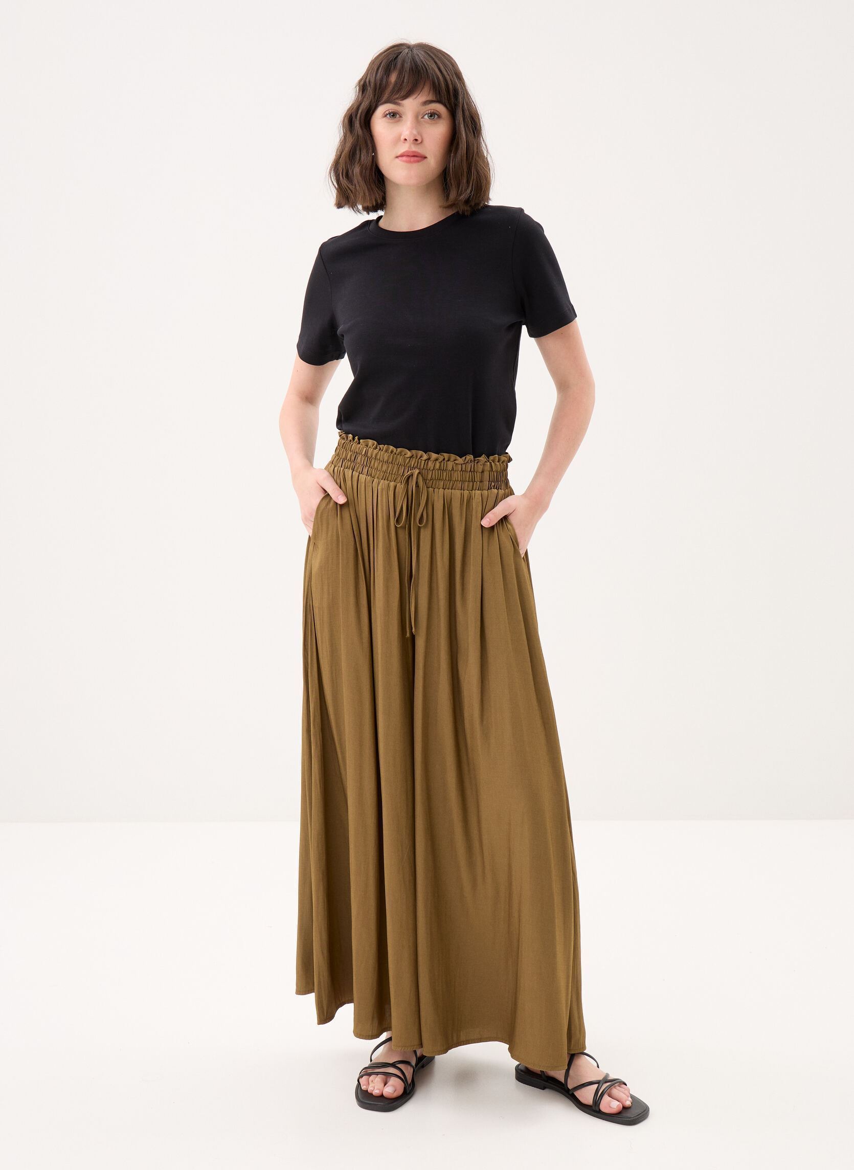 Weite Hosen Ladies Woven Pants TF113EP damen grün Molly Bracken Weite Hosen Ladies Woven Pants TF113EP damen grün KHAKI
