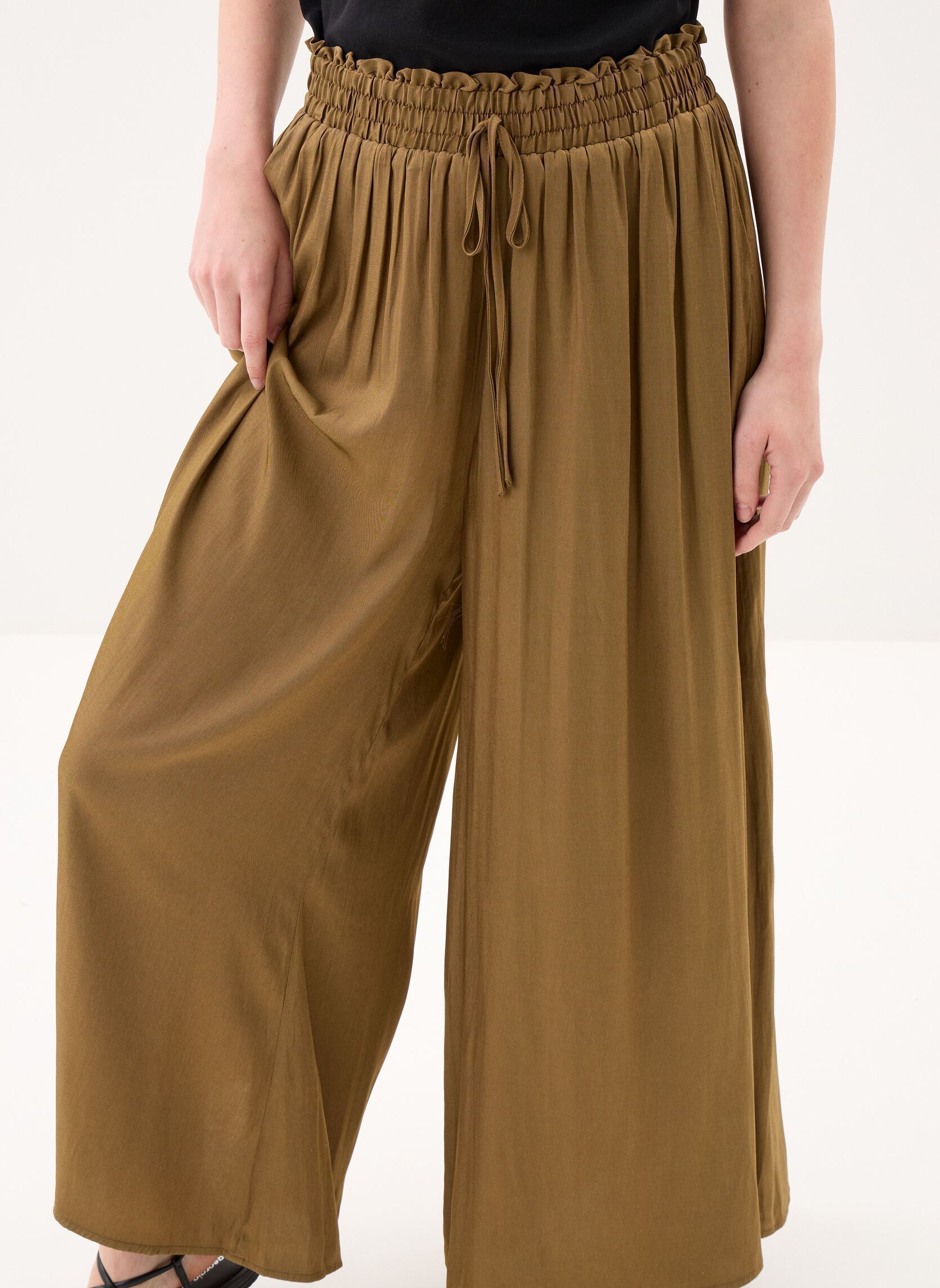 Weite Hosen Ladies Woven Pants TF113EP damen grün Molly Bracken Weite Hosen Ladies Woven Pants TF113EP damen grün KHAKI