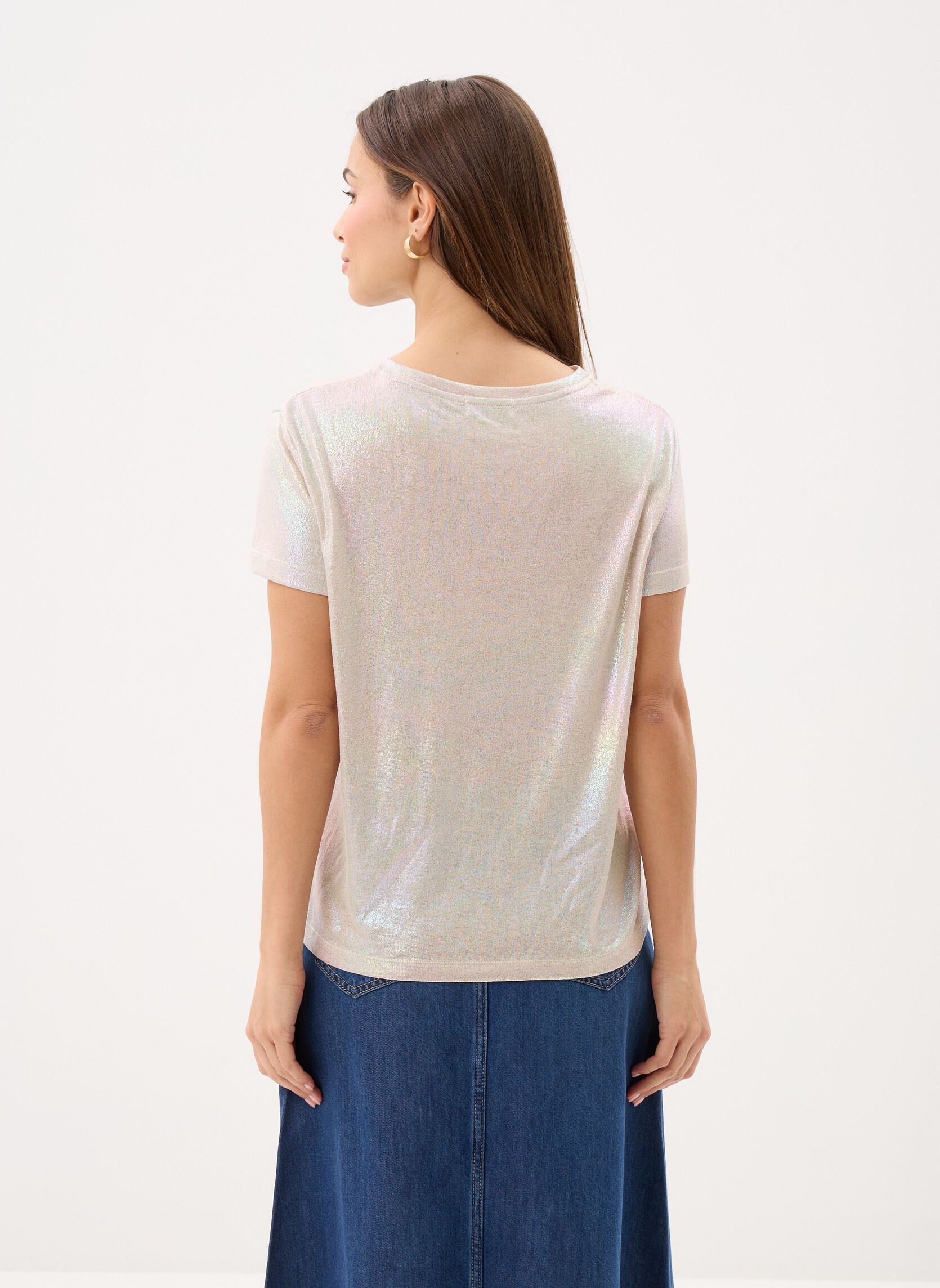 T-shirts met korte mouwen Ladies Knitted Tee TS103EP dames beige Molly Bracken T-shirts met korte mouwen Ladies Knitted Tee TS103EP dames beige BEIGE
