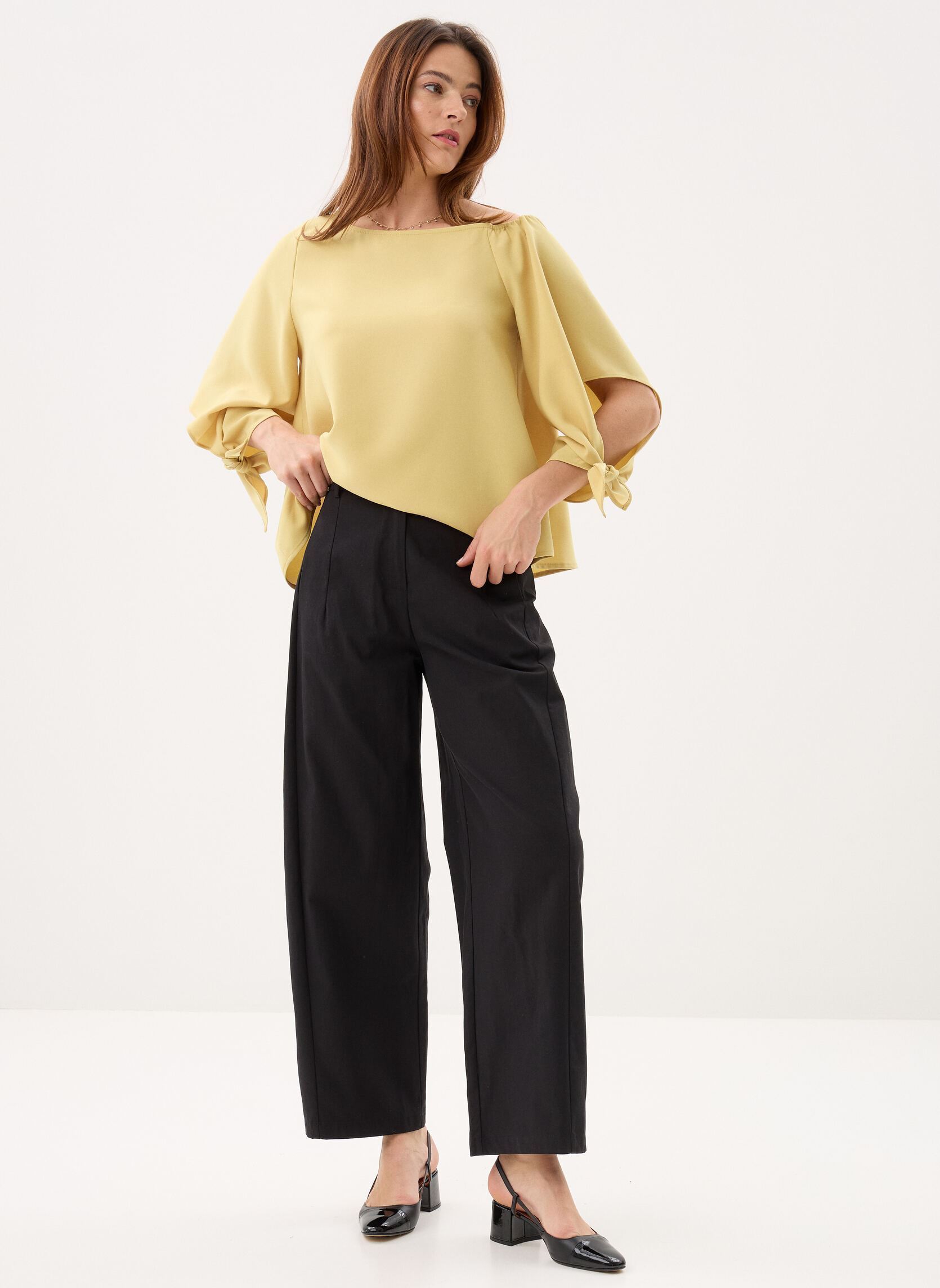 Weite Hosen Ladies Woven Pants TS147BEP damen schwarz Molly Bracken Weite Hosen Ladies Woven Pants TS147BEP damen schwarz BLACK