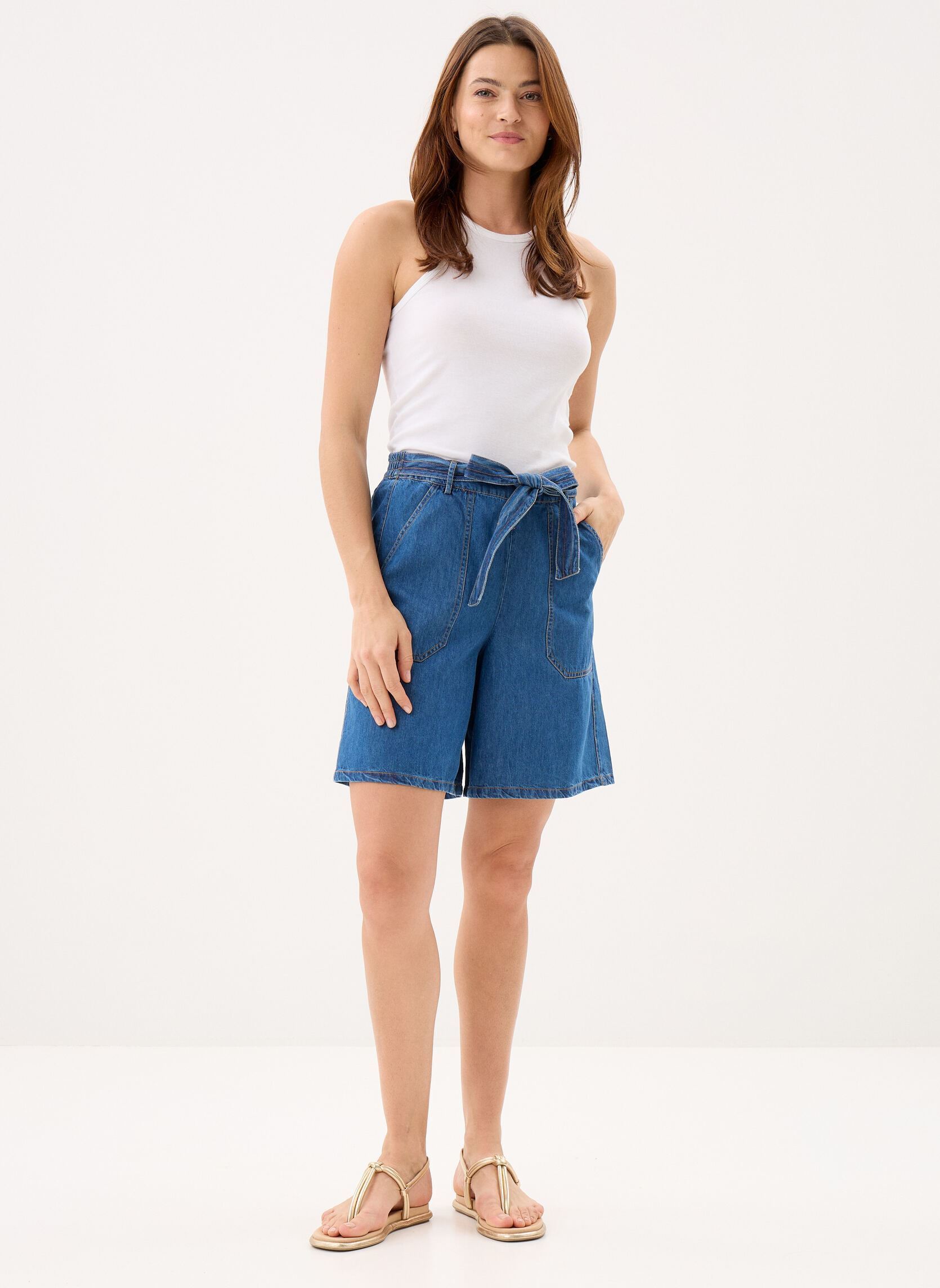 Shorts Ladies Woven Shorts ZA200EE femme bleu Molly Bracken Shorts Ladies Woven Shorts ZA200EE femme bleu MID BLUE