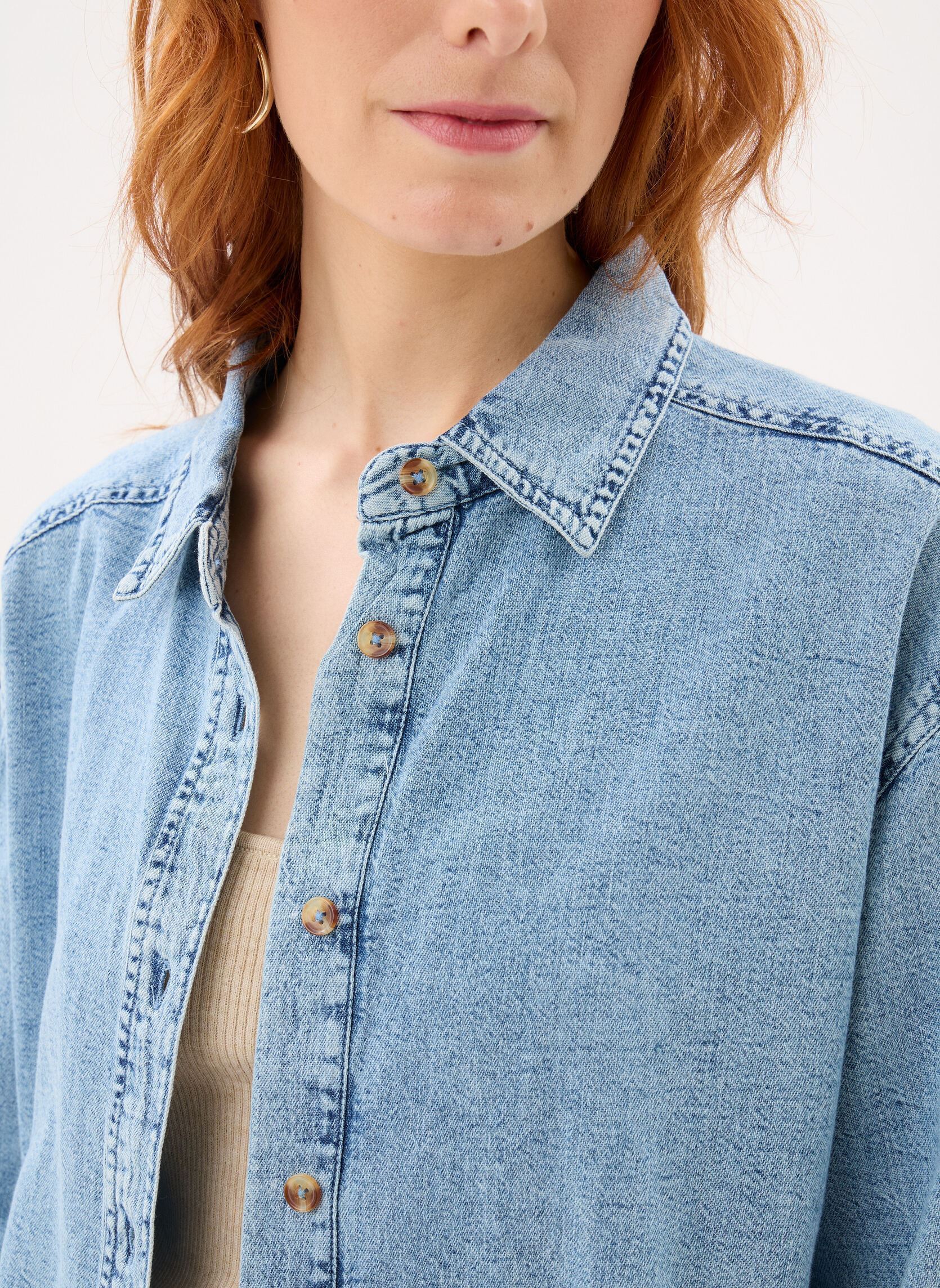 Hemden Ladies Woven Shirt ZA201EE dames blauw Molly Bracken Hemden Ladies Woven Shirt ZA201EE dames blauw BLUE