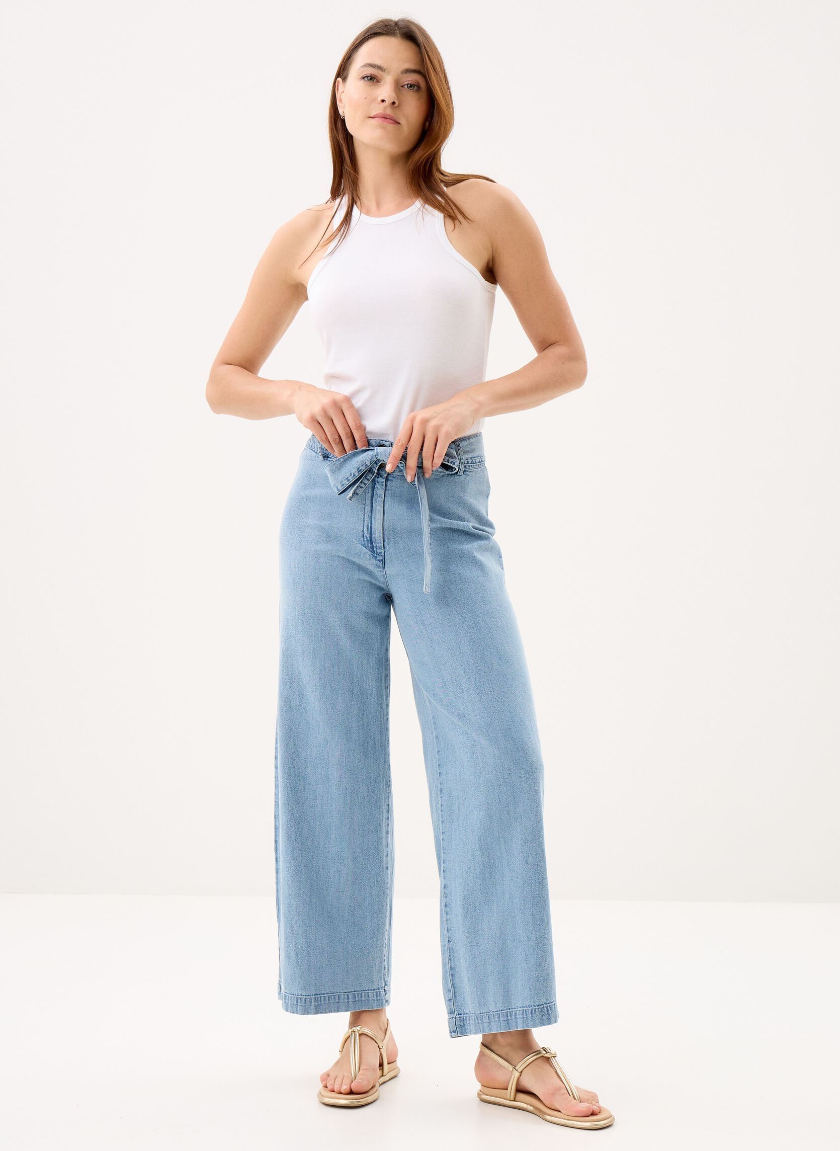 Wijde jeans / Flared Jeans Ladies Woven Pants ZA211EE dames blauw Molly Bracken Wijde jeans / Flared Jeans Ladies Woven Pants ZA211EE dames blauw BLUE