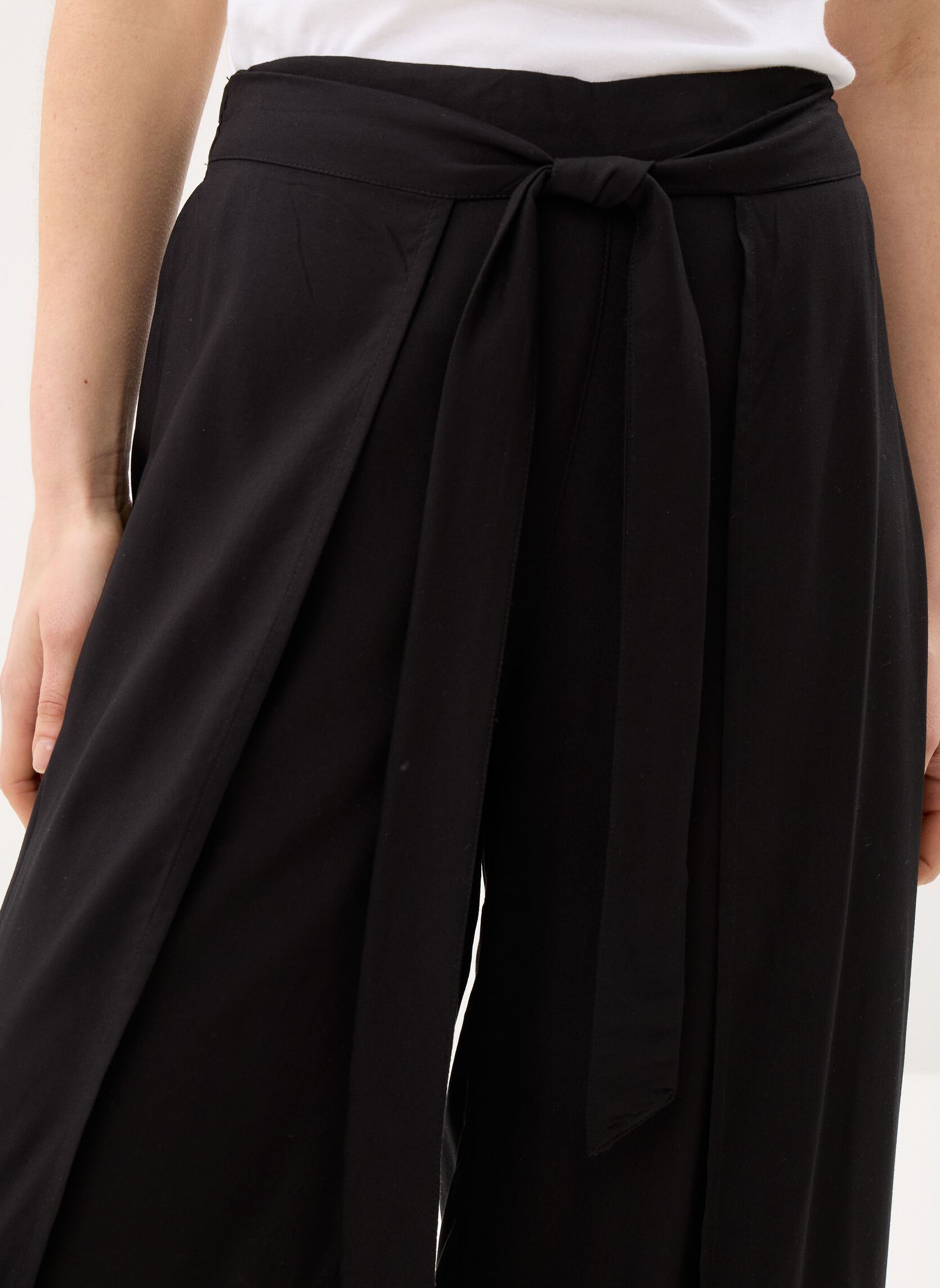Wijde broeken Ladies Woven Pants ZB152CEE dames zwart Molly Bracken Wijde broeken Ladies Woven Pants ZB152CEE dames zwart BLACK