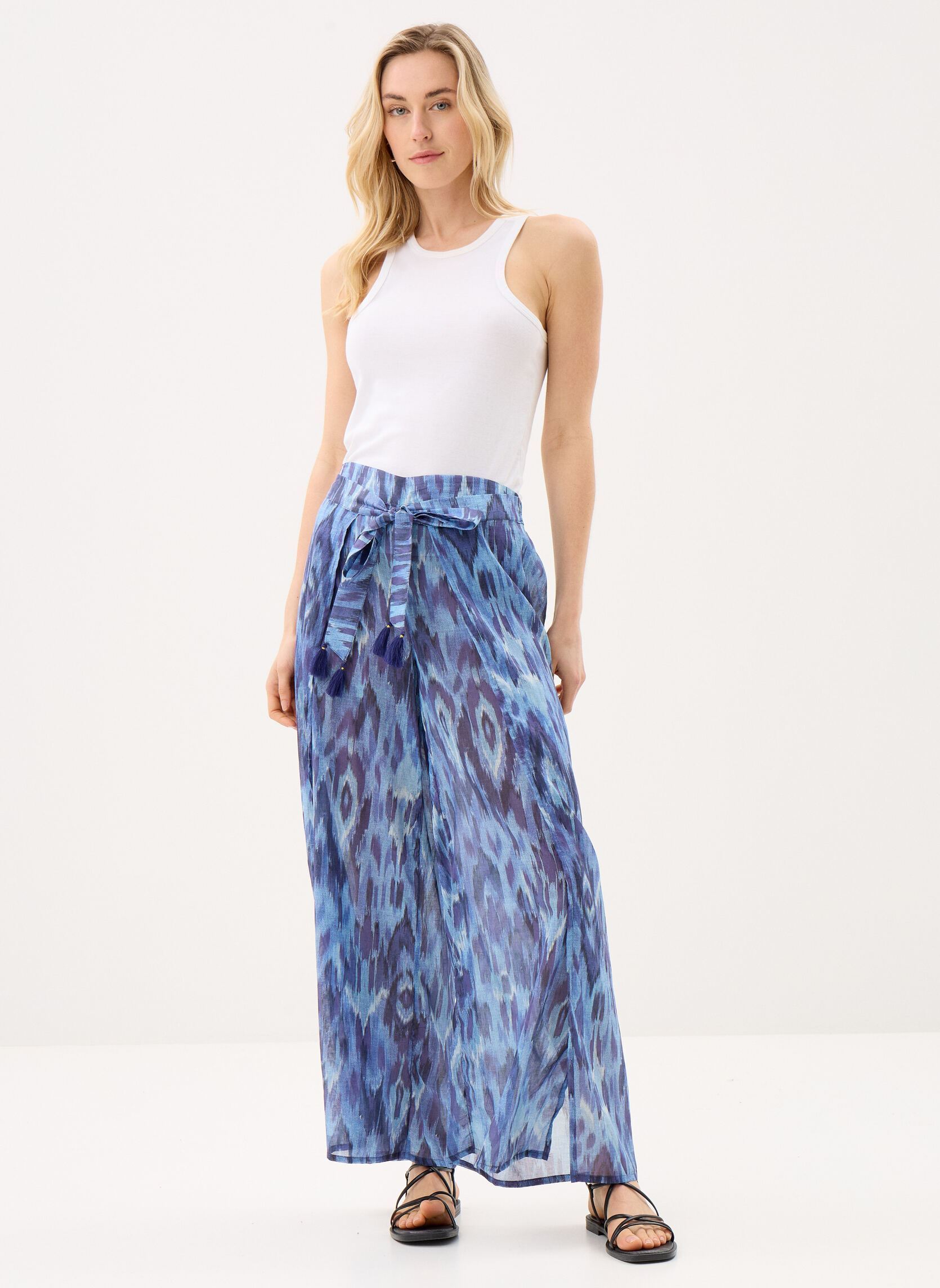Weite Hosen Ladies Woven Pants ZB152FEE damen blau Molly Bracken Weite Hosen Ladies Woven Pants ZB152FEE damen blau BLUE INDIGO