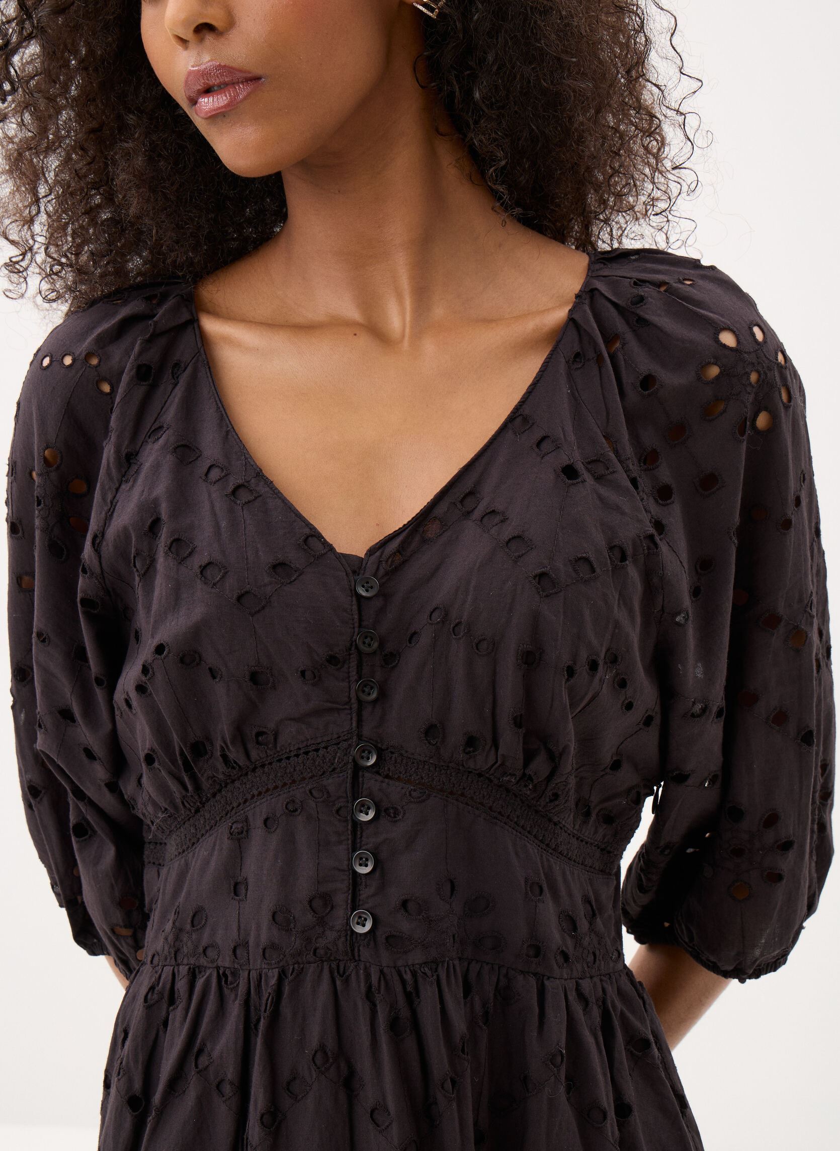 Lange Kleider Ladies Woven Dress ZM103BEE damen schwarz Molly Bracken Lange Kleider Ladies Woven Dress ZM103BEE damen schwarz BLACK