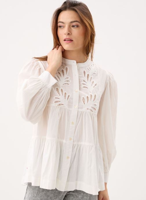 Molly Bracken Langarm-Hemden Ladies Woven Shirt ZM120EE damen weiß
