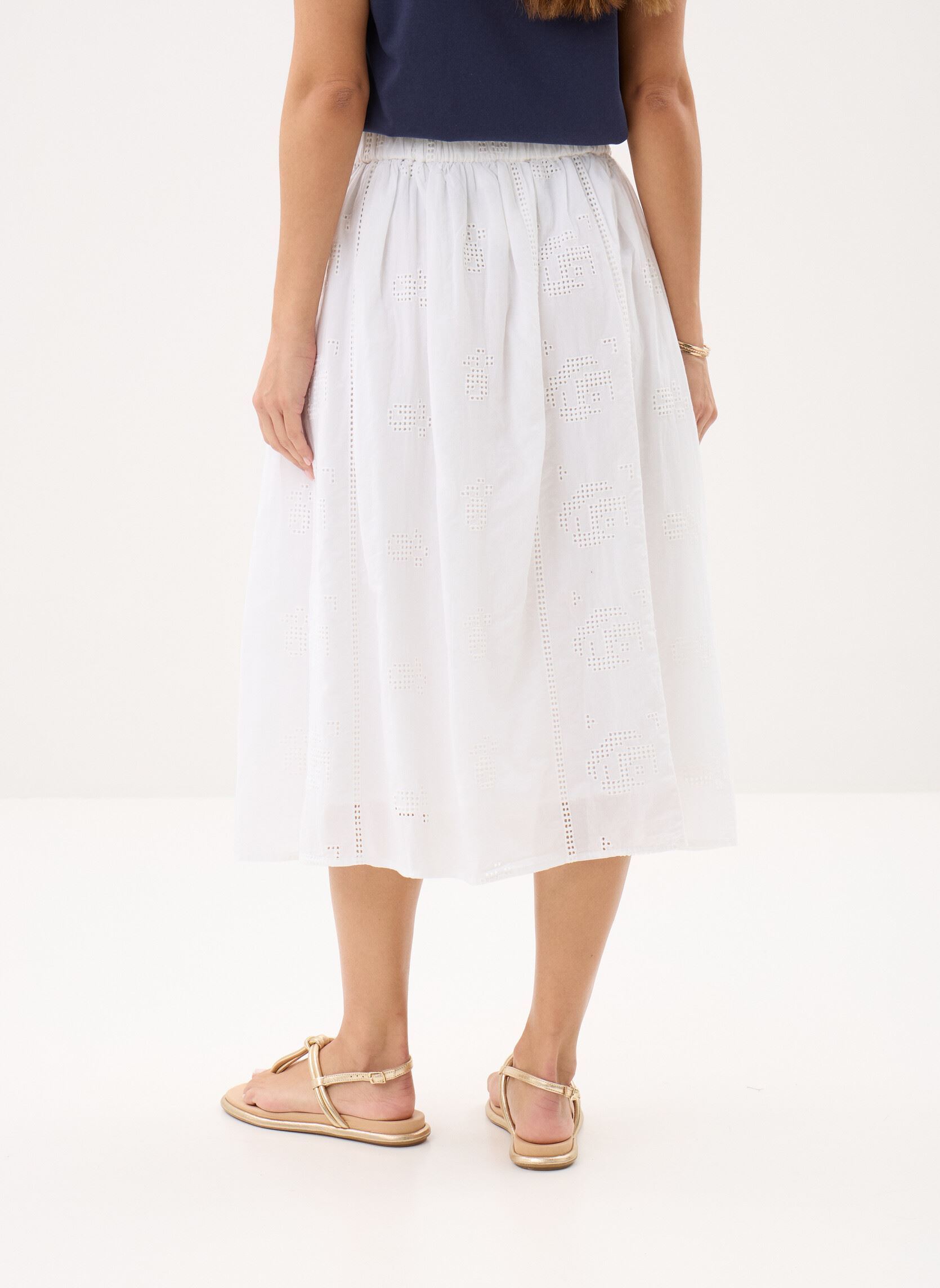 Halflange rokken Ladies Woven Skirt ZM128EE dames wit Molly Bracken Halflange rokken Ladies Woven Skirt ZM128EE dames wit OFFWHITE