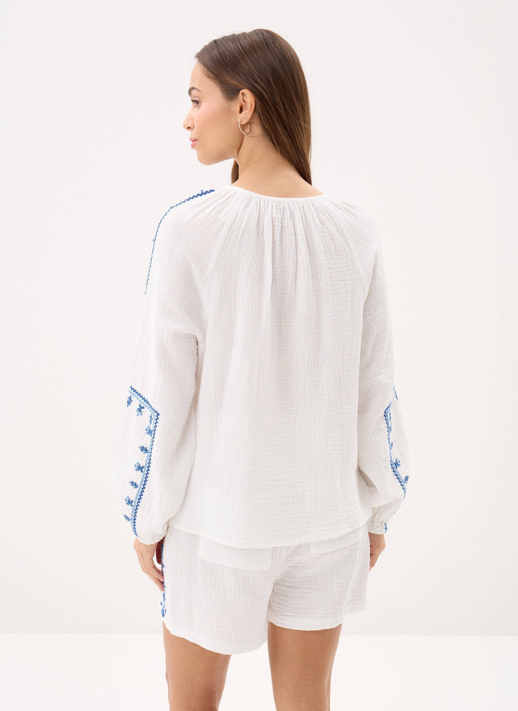 Blouses met lange mouwen Ladies Woven Blouse ZM141EE dames wit Molly Bracken Blouses met lange mouwen Ladies Woven Blouse ZM141EE dames wit WHITE