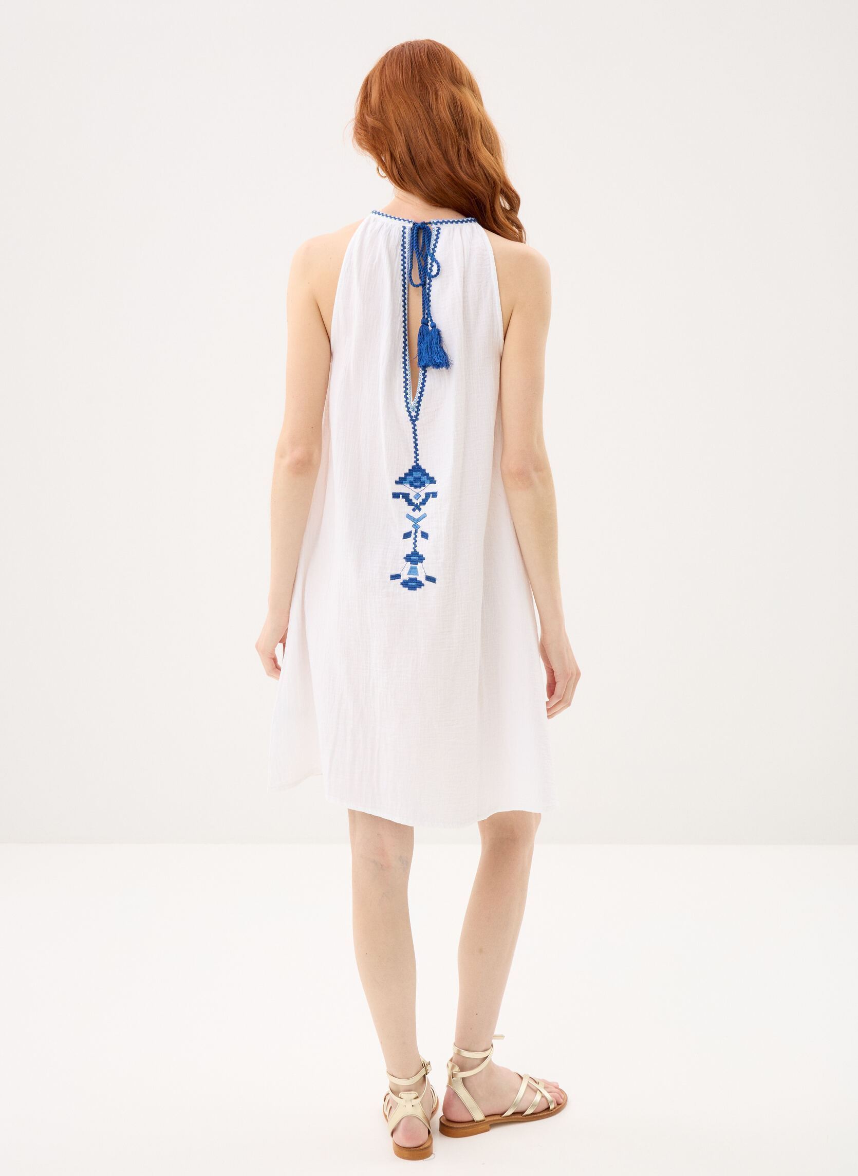 Robes Ladies Woven Dress ZM142EE femme blanc Molly Bracken Robes Ladies Woven Dress ZM142EE femme blanc WHITE