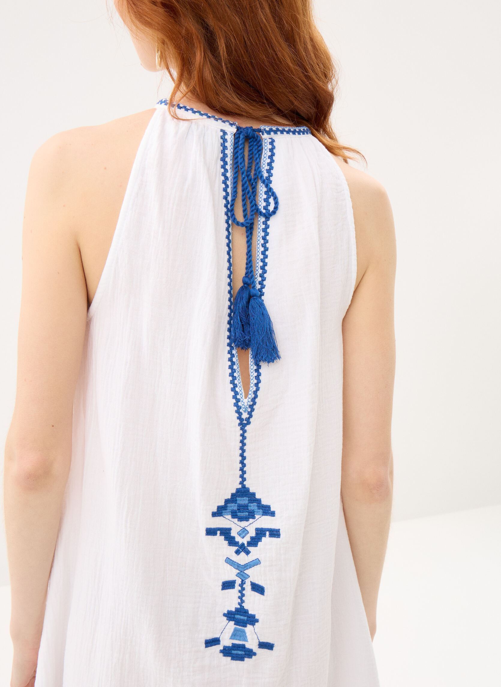 Robes Ladies Woven Dress ZM142EE femme blanc Molly Bracken Robes Ladies Woven Dress ZM142EE femme blanc WHITE