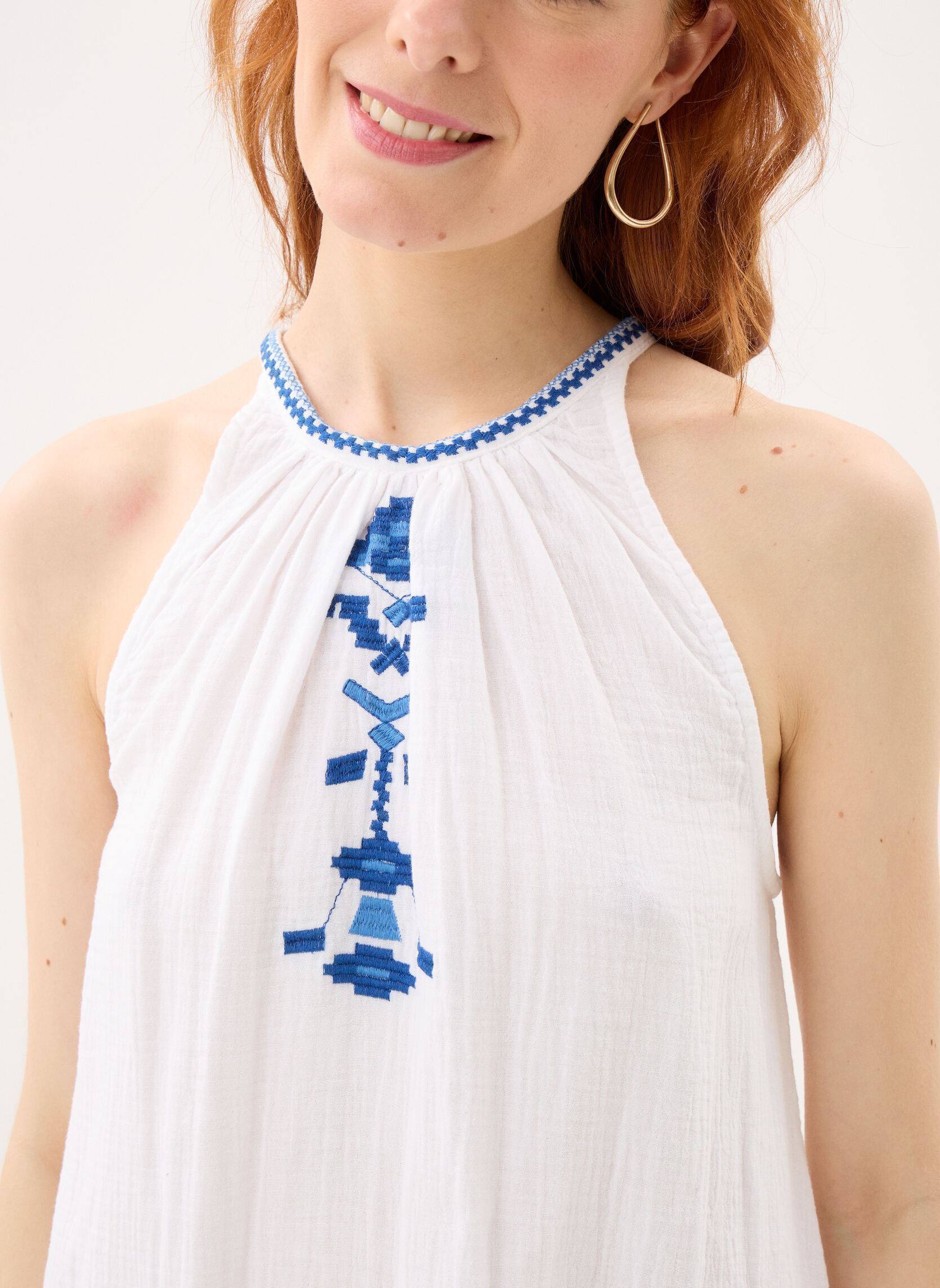 Robes Ladies Woven Dress ZM142EE femme blanc Molly Bracken Robes Ladies Woven Dress ZM142EE femme blanc WHITE