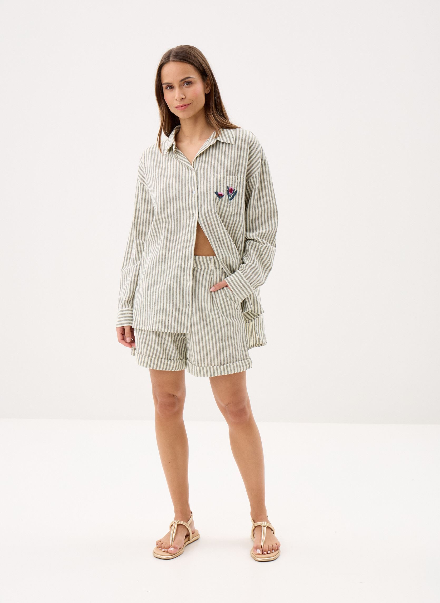 Lange mouw overhemden Ladies Woven Shirt ZP117EE dames groen Molly Bracken Lange mouw overhemden Ladies Woven Shirt ZP117EE dames groen KHAKI