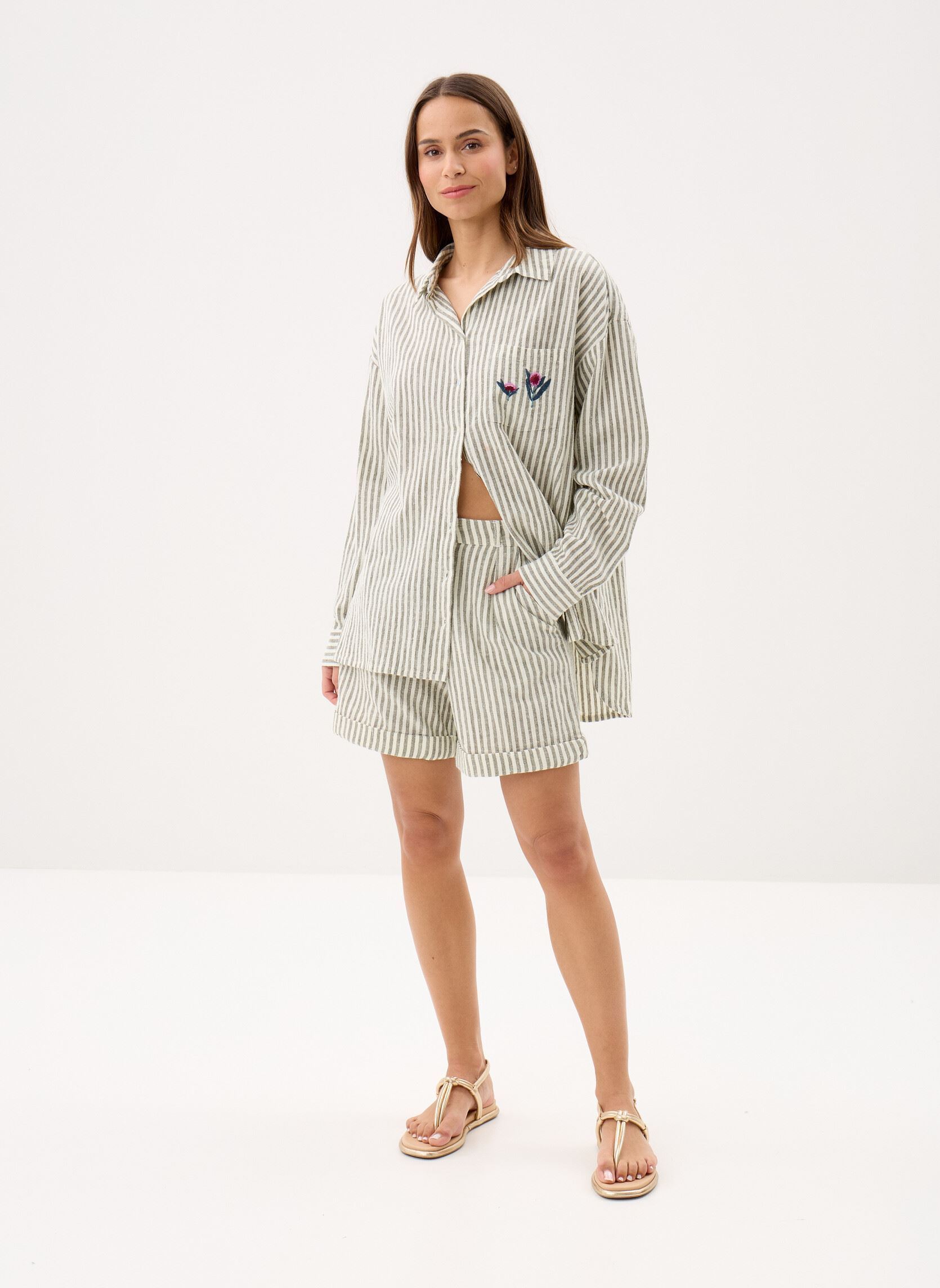 Shorts Ladies Woven Shorts ZP118EE dames groen Molly Bracken Shorts Ladies Woven Shorts ZP118EE dames groen KHAKI