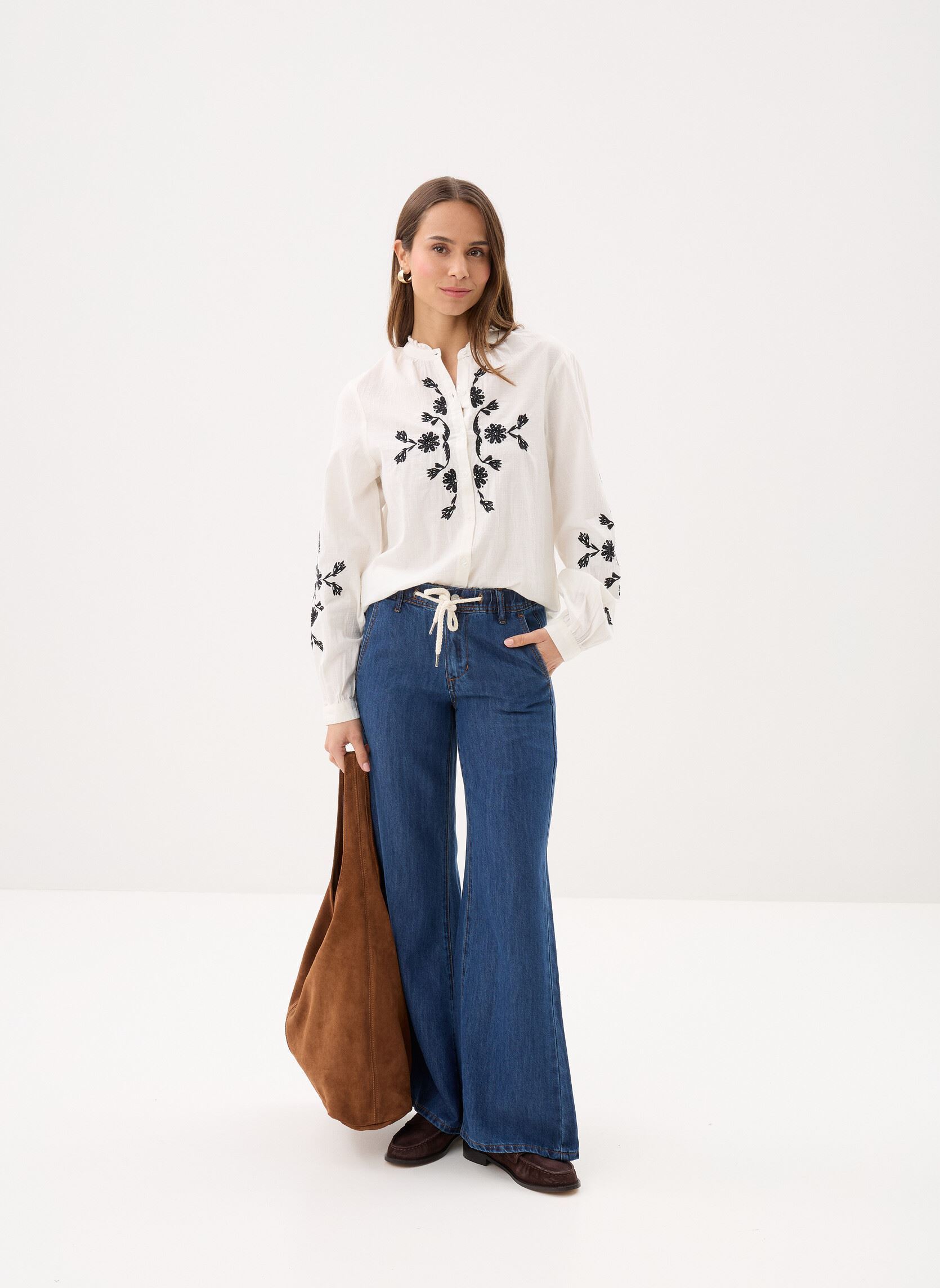Langarm-Hemden Ladies Woven Shirt ZP135EE damen weiß Molly Bracken Langarm-Hemden Ladies Woven Shirt ZP135EE damen weiß WHITE