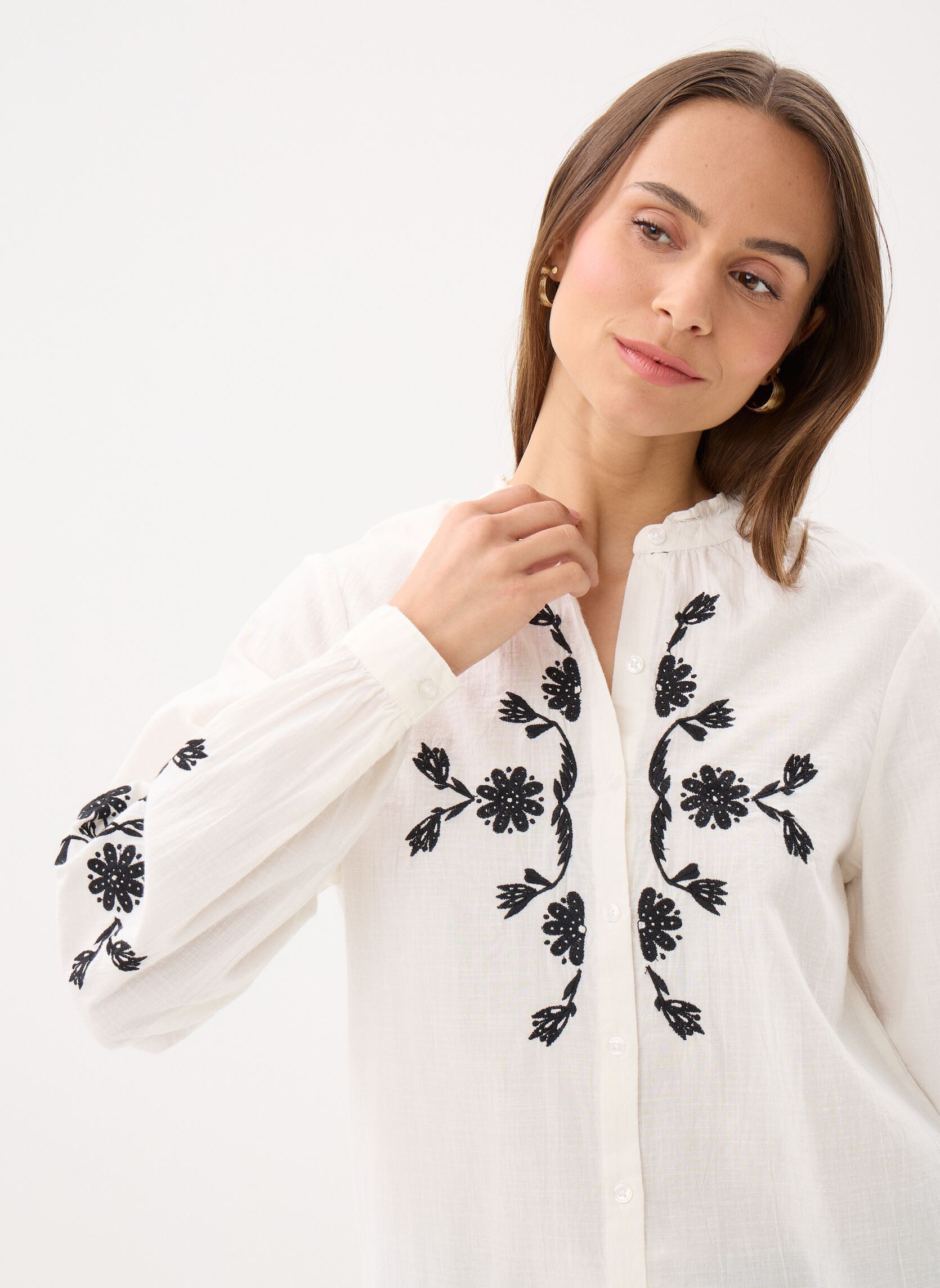 Langarm-Hemden Ladies Woven Shirt ZP135EE damen weiß Molly Bracken Langarm-Hemden Ladies Woven Shirt ZP135EE damen weiß WHITE
