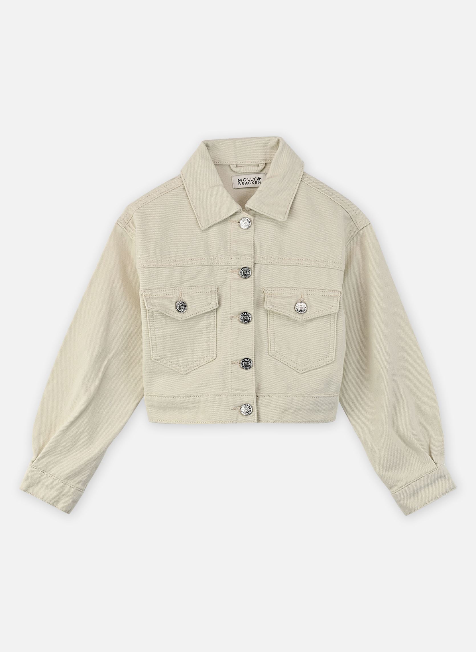 Vestes en jean GIRLS WOVEN JACKET ME1712EP fille blanc Molly Bracken Vestes en jean GIRLS WOVEN JACKET ME1712EP fille blanc OFFWHITE