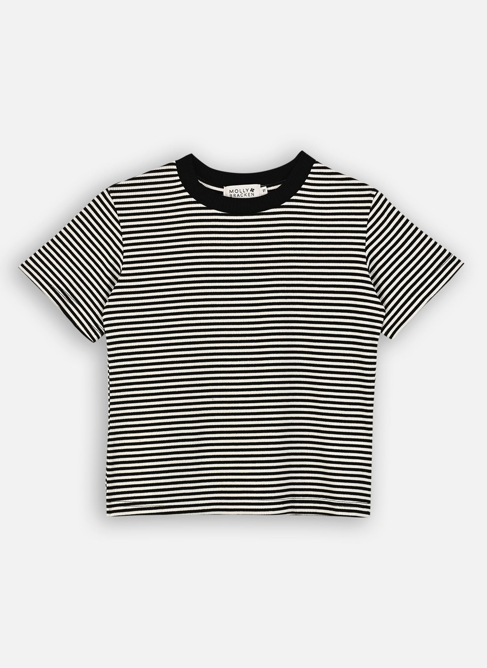 Tee-shirts manches courtes GIRLS KNITTED TEE MLAL684EP fille noir Molly Bracken Tee-shirts manches courtes GIRLS KNITTED TEE MLAL684EP fille noir BLACK