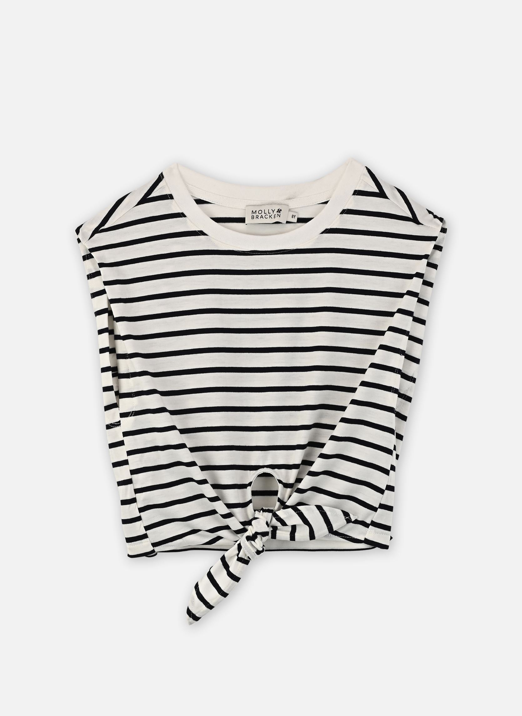 T-Shirts GIRLS KNITTED TEE MT2015EP mädchen weiß Molly Bracken T-Shirts GIRLS KNITTED TEE MT2015EP mädchen weiß WHITE/NAVY BLUE