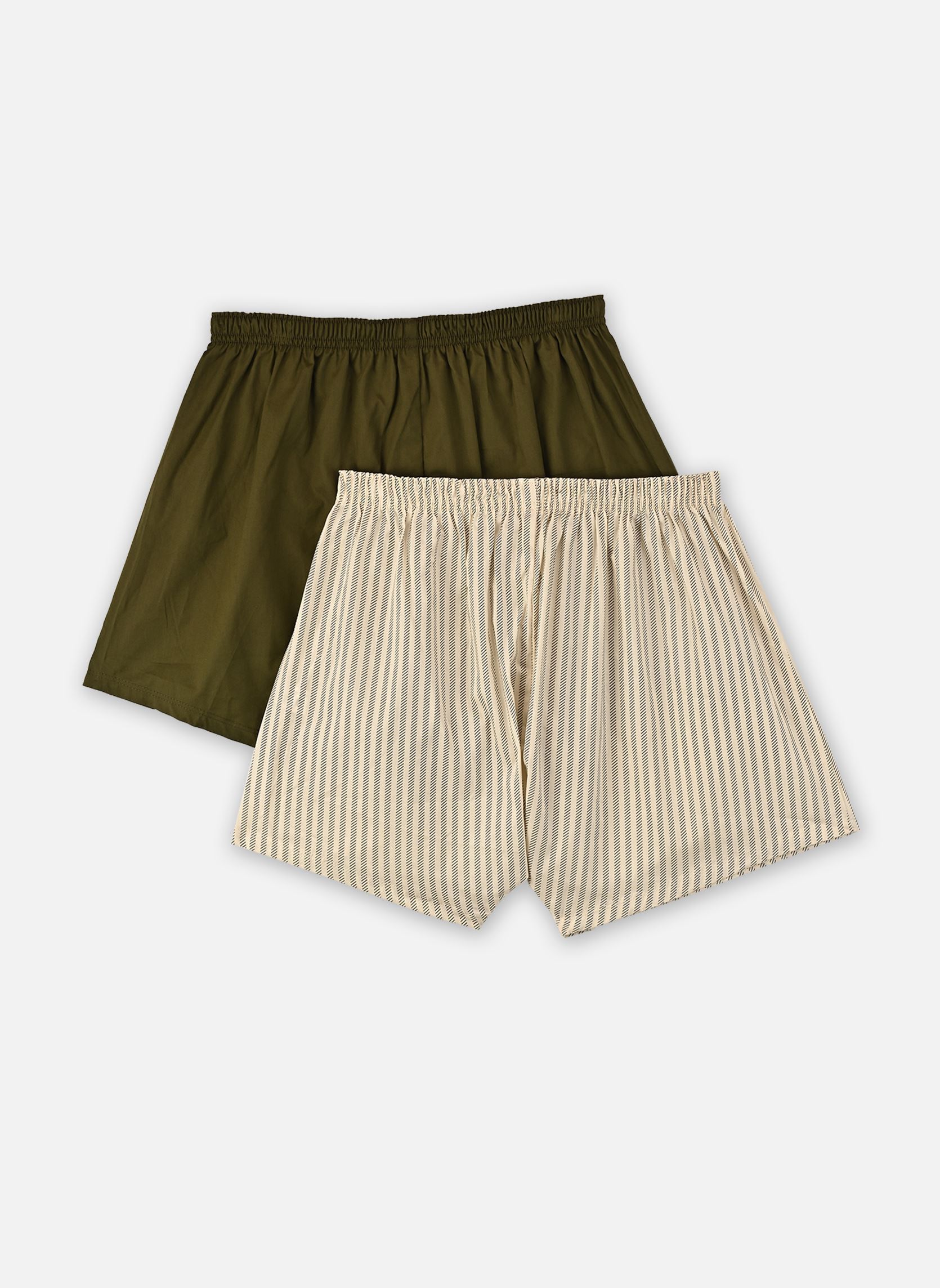Caleçons Coton Stretch Loose Boxers X2 homme multicolore Dim Caleçons Coton Stretch Loose Boxers X2 homme multicolore RETRO RAYURES/VERT TENNIS