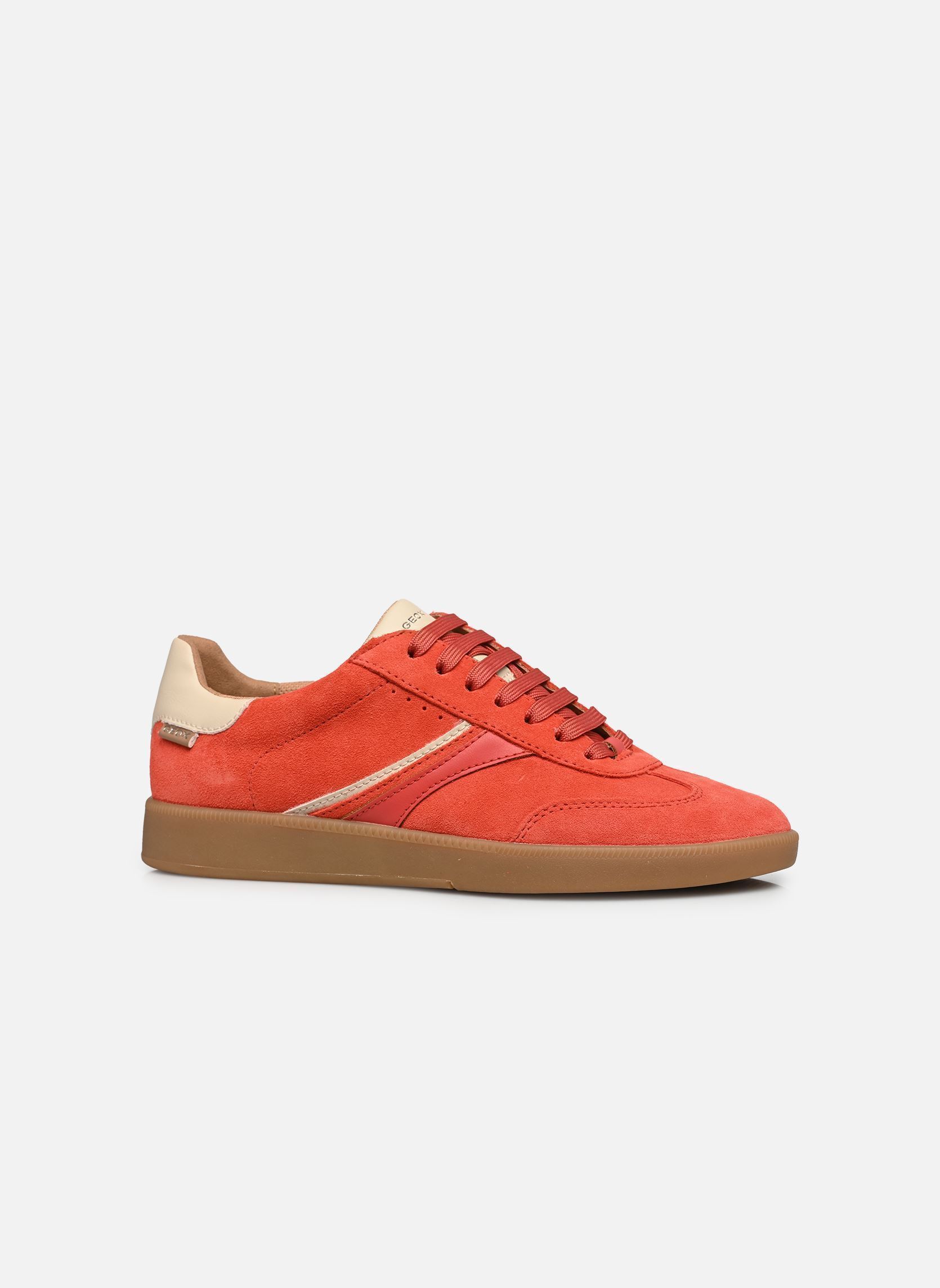 Niedrige Sneaker D MELEDA A damen orange Geox Niedrige Sneaker D MELEDA A damen orange Coral