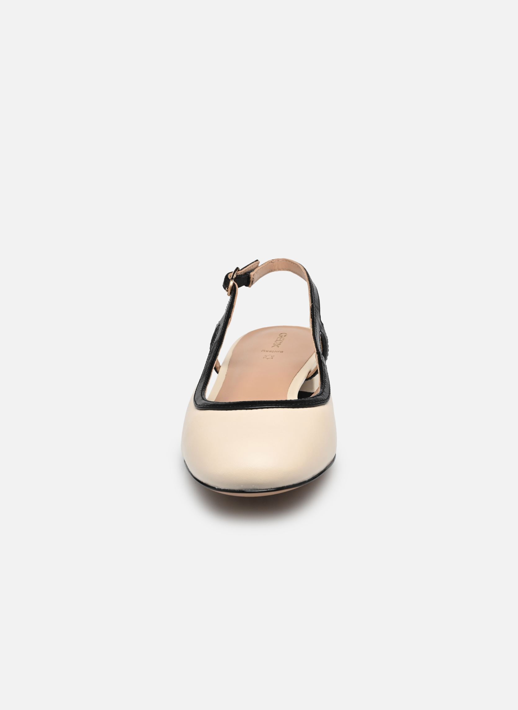 Ballerines classiques D VIRNILISA B C femme blanc Geox Ballerines classiques D VIRNILISA B C femme blanc PAPYRUS/BLACK
