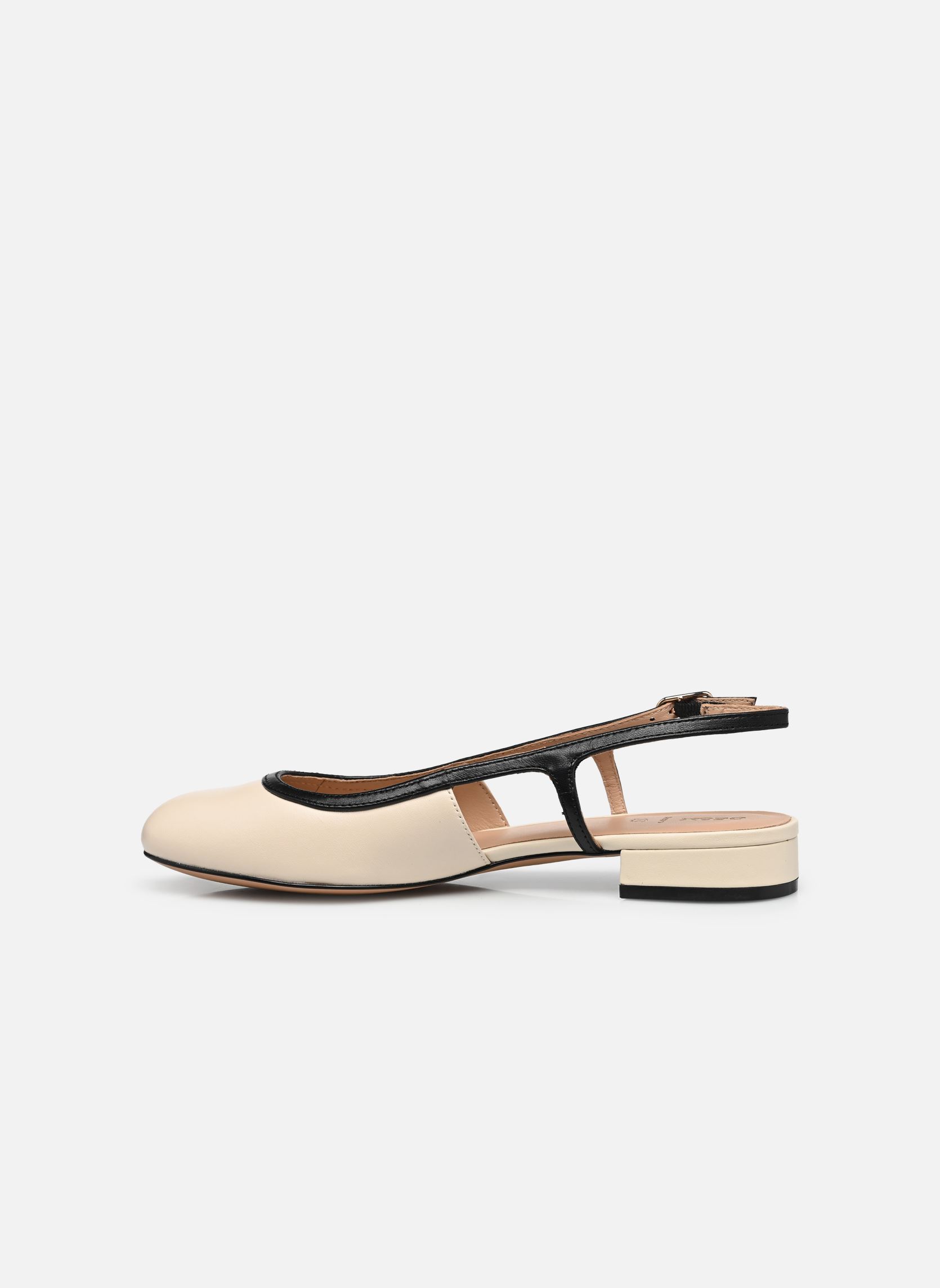 Ballerines classiques D VIRNILISA B C femme blanc Geox Ballerines classiques D VIRNILISA B C femme blanc PAPYRUS/BLACK