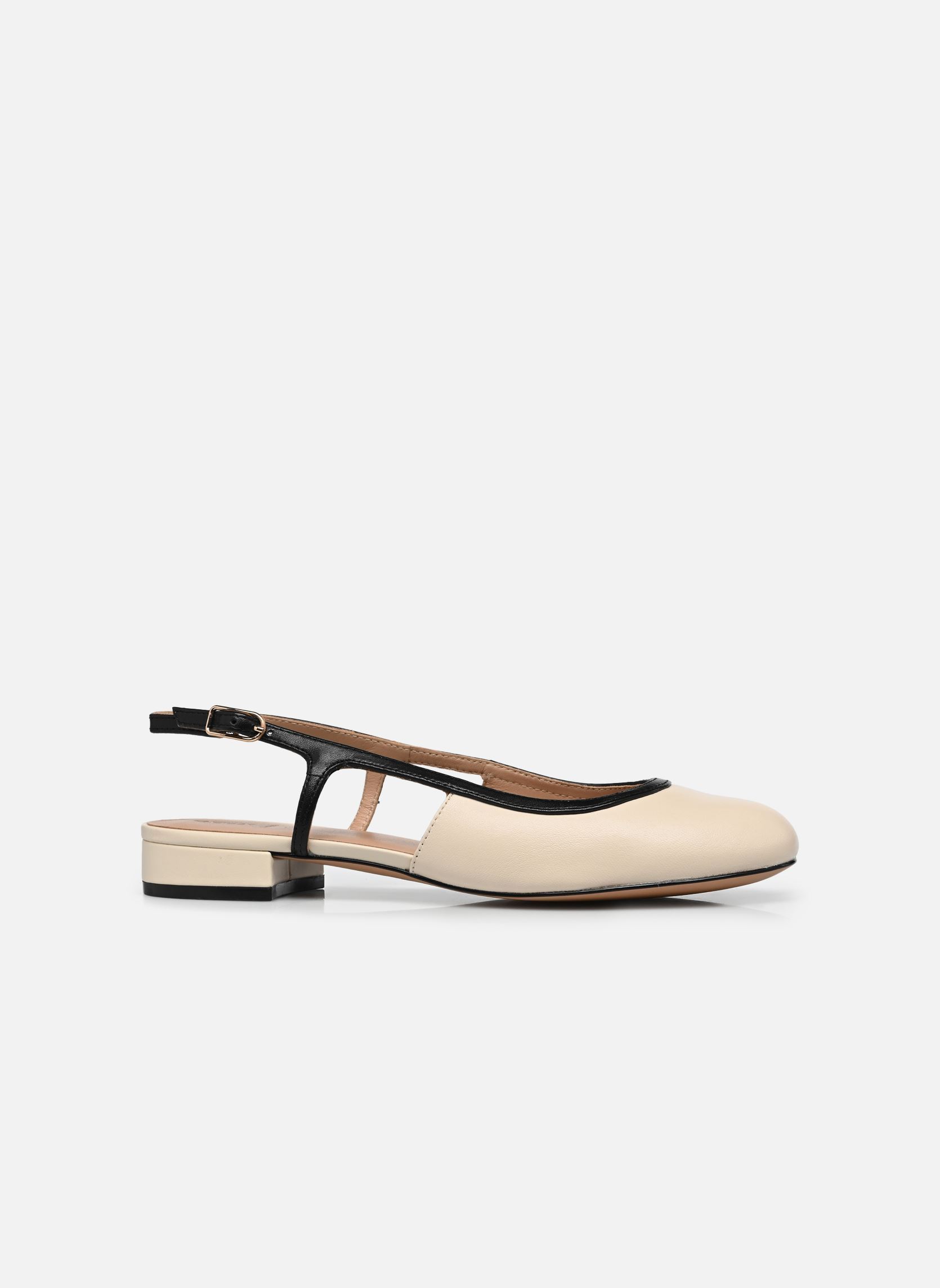 Ballerines classiques D VIRNILISA B C femme blanc Geox Ballerines classiques D VIRNILISA B C femme blanc PAPYRUS/BLACK