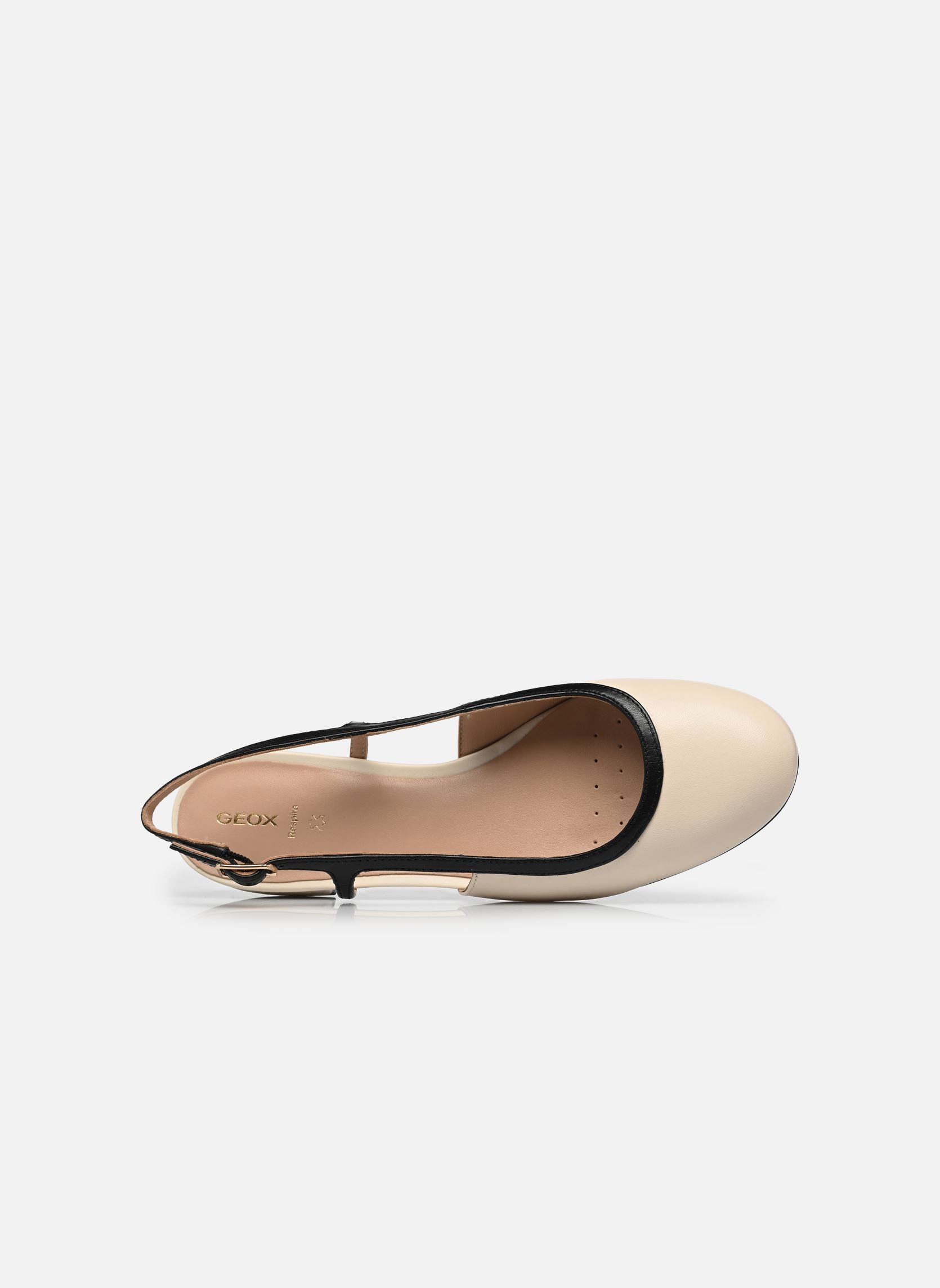 Ballerines classiques D VIRNILISA B C femme blanc Geox Ballerines classiques D VIRNILISA B C femme blanc PAPYRUS/BLACK