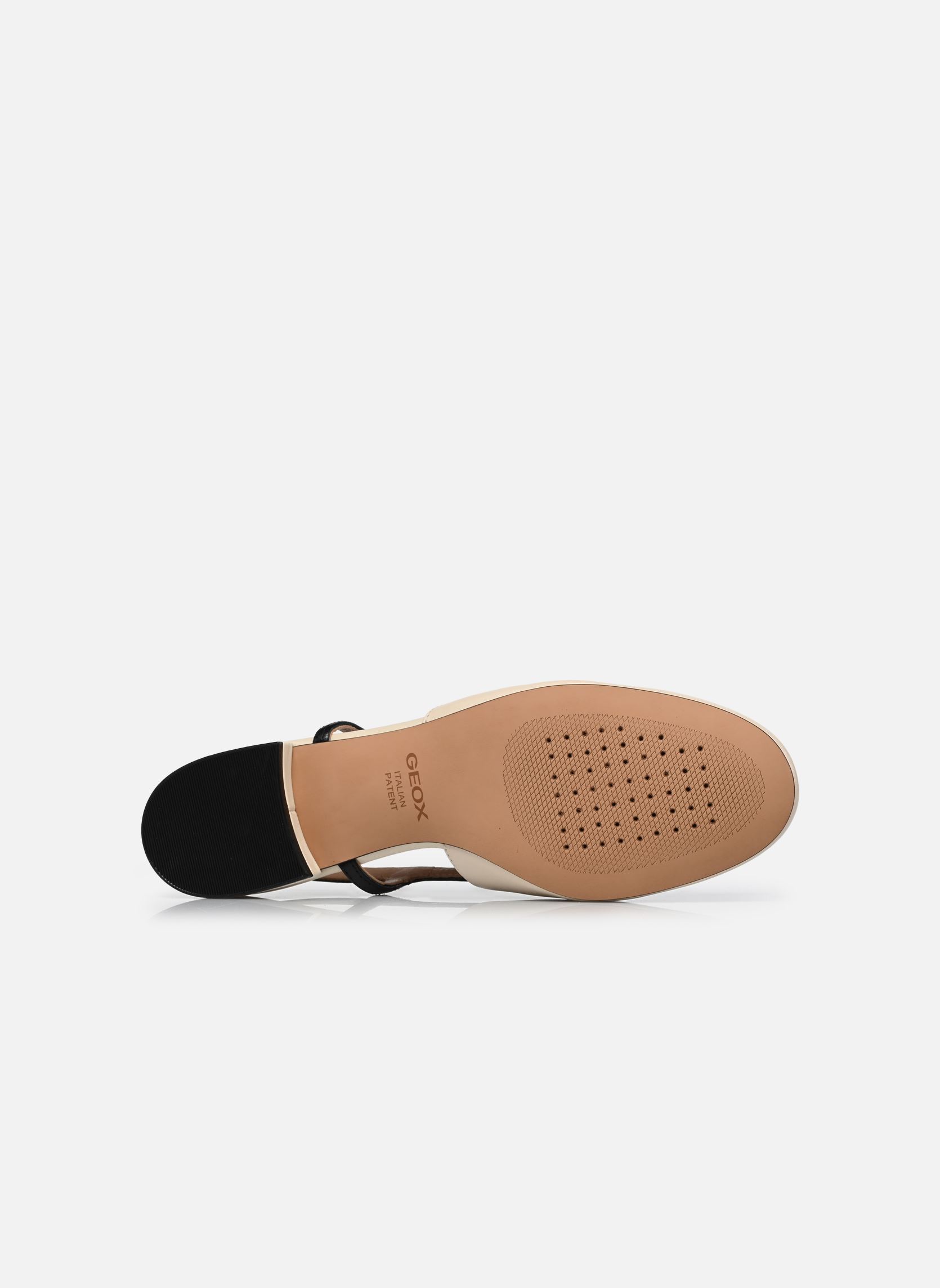 Ballerines classiques D VIRNILISA B C femme blanc Geox Ballerines classiques D VIRNILISA B C femme blanc PAPYRUS/BLACK
