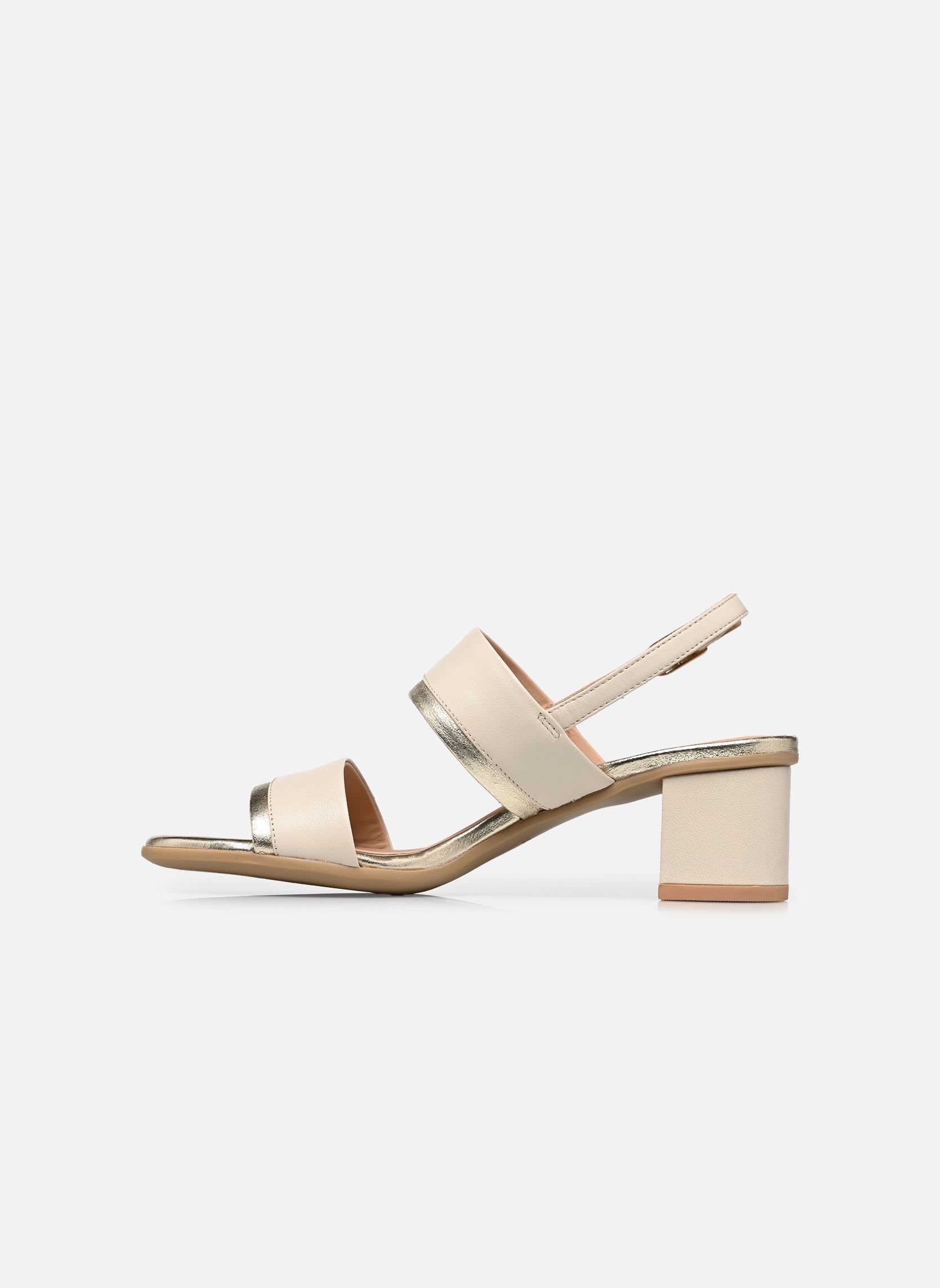 Sandales D AURELY 50 B femme blanc Geox Sandales D AURELY 50 B femme blanc PAPYRUS/LT GOLD