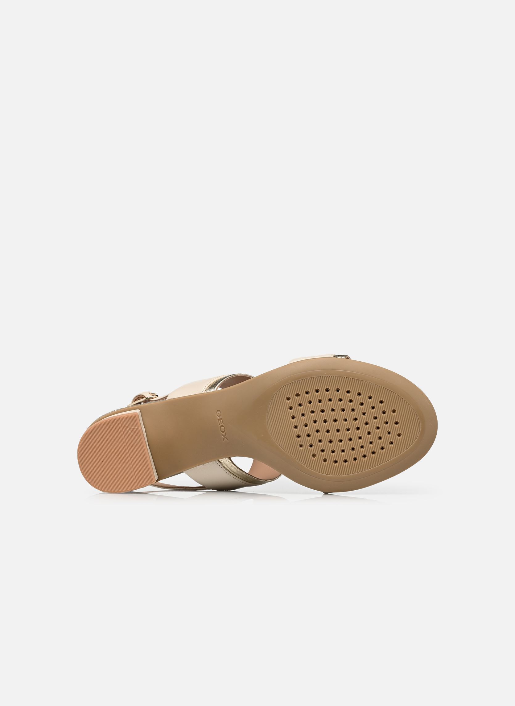 Sandales D AURELY 50 B femme blanc Geox Sandales D AURELY 50 B femme blanc PAPYRUS/LT GOLD