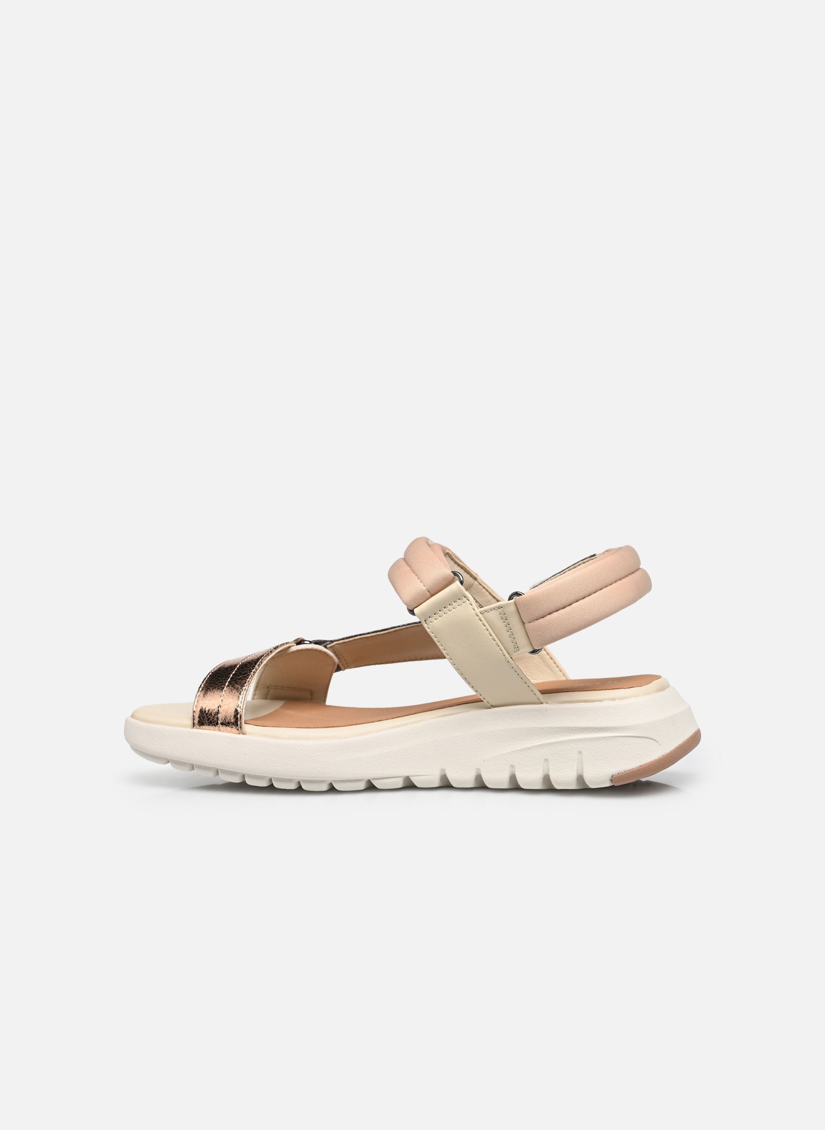Sandales compensées et plateformes D FLEXTRIDE S D femme blanc Geox Sandales compensées et plateformes D FLEXTRIDE S D femme blanc PAPYRUS/DK BEIGE