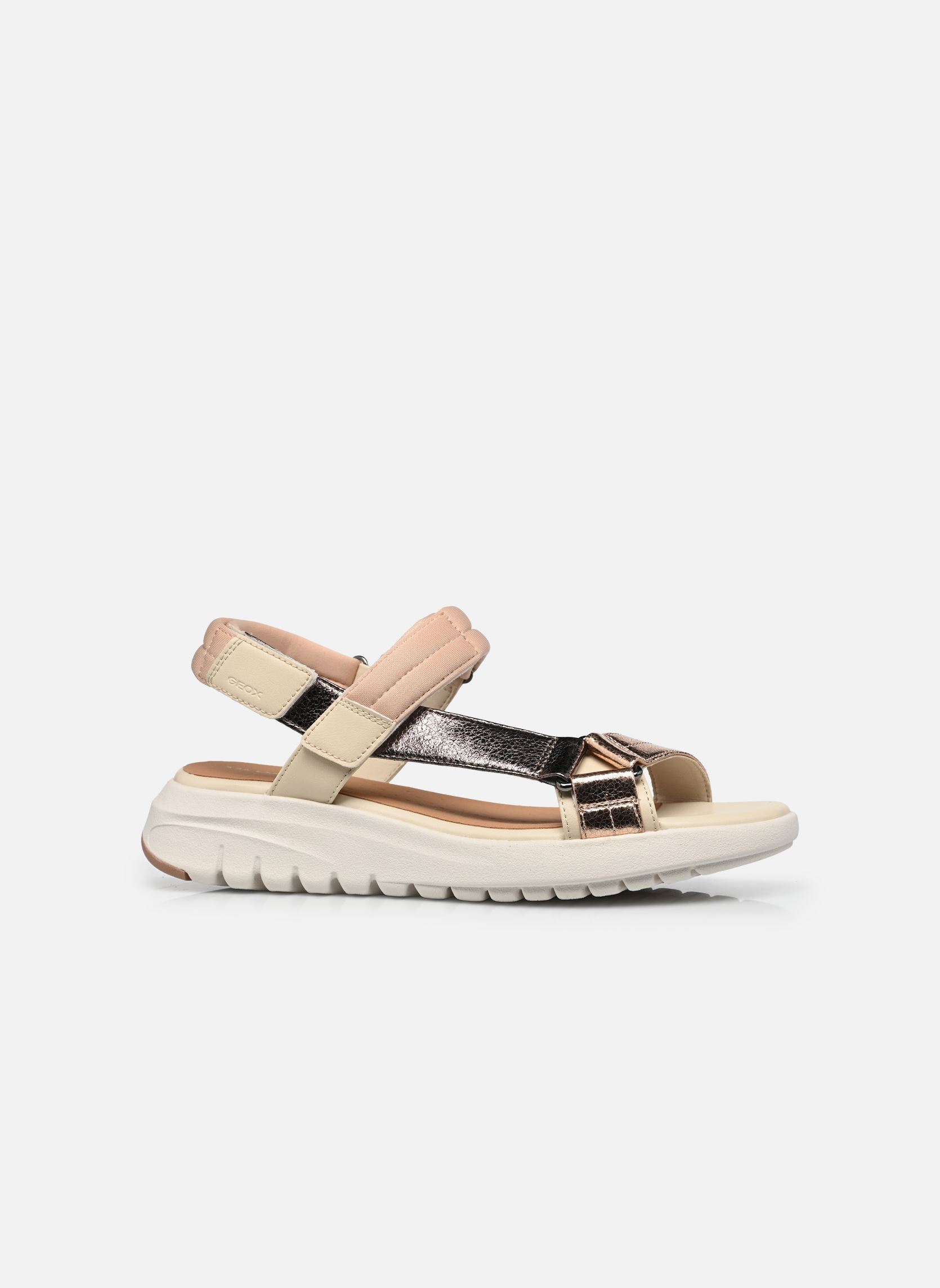 Sandales compensées et plateformes D FLEXTRIDE S D femme blanc Geox Sandales compensées et plateformes D FLEXTRIDE S D femme blanc PAPYRUS/DK BEIGE