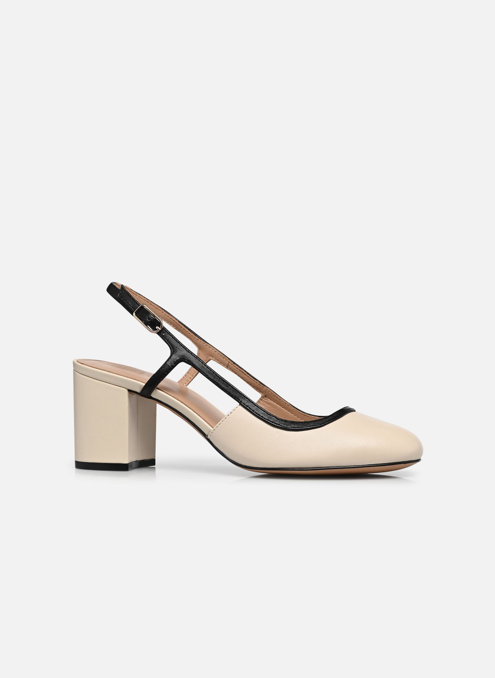 Slingback pumps D VIRNILISA 65 A dames wit Geox Slingback pumps D VIRNILISA 65 A dames wit PAPYRUS/BLACK