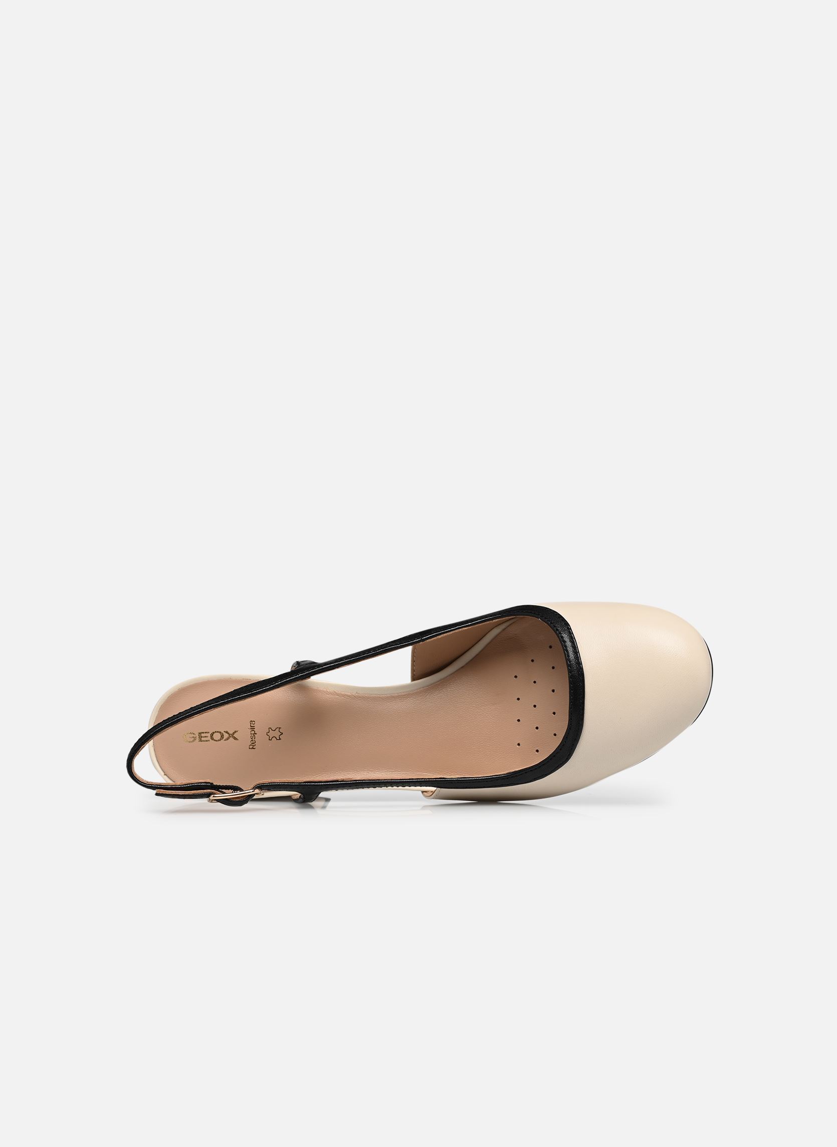 Slingback pumps D VIRNILISA 65 A dames wit Geox Slingback pumps D VIRNILISA 65 A dames wit PAPYRUS/BLACK
