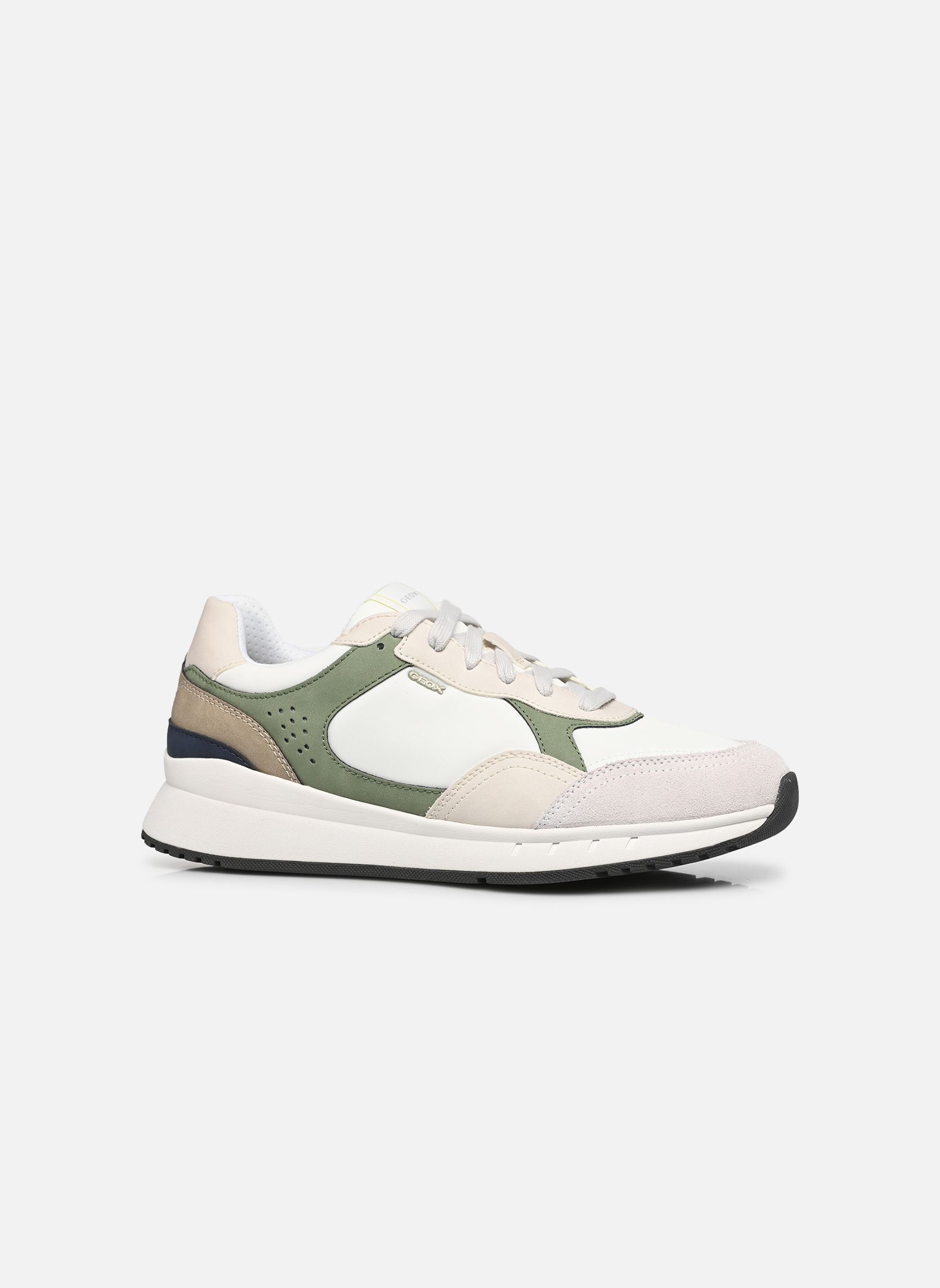 Baskets U BRANTHON B homme blanc Geox Baskets U BRANTHON B homme blanc WHITE/OLIVE
