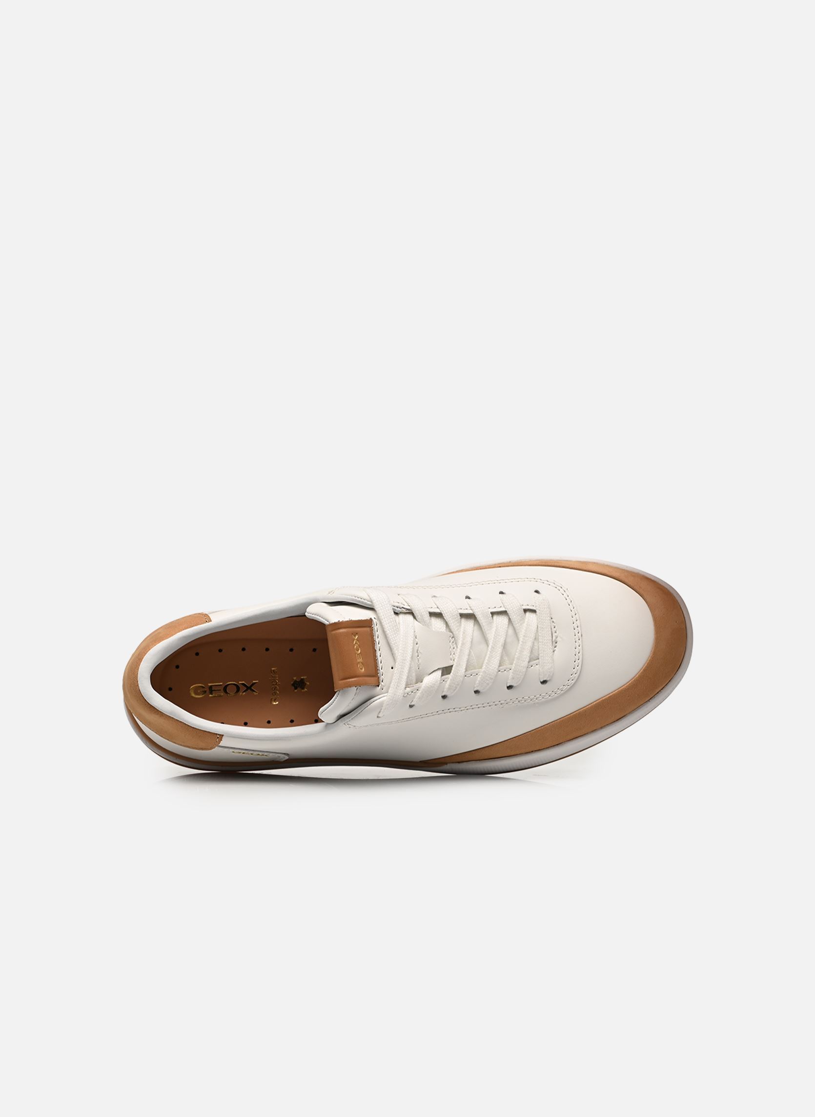 Baskets U DYNAMIA A homme blanc Geox Baskets U DYNAMIA A homme blanc WHITE/NATURAL