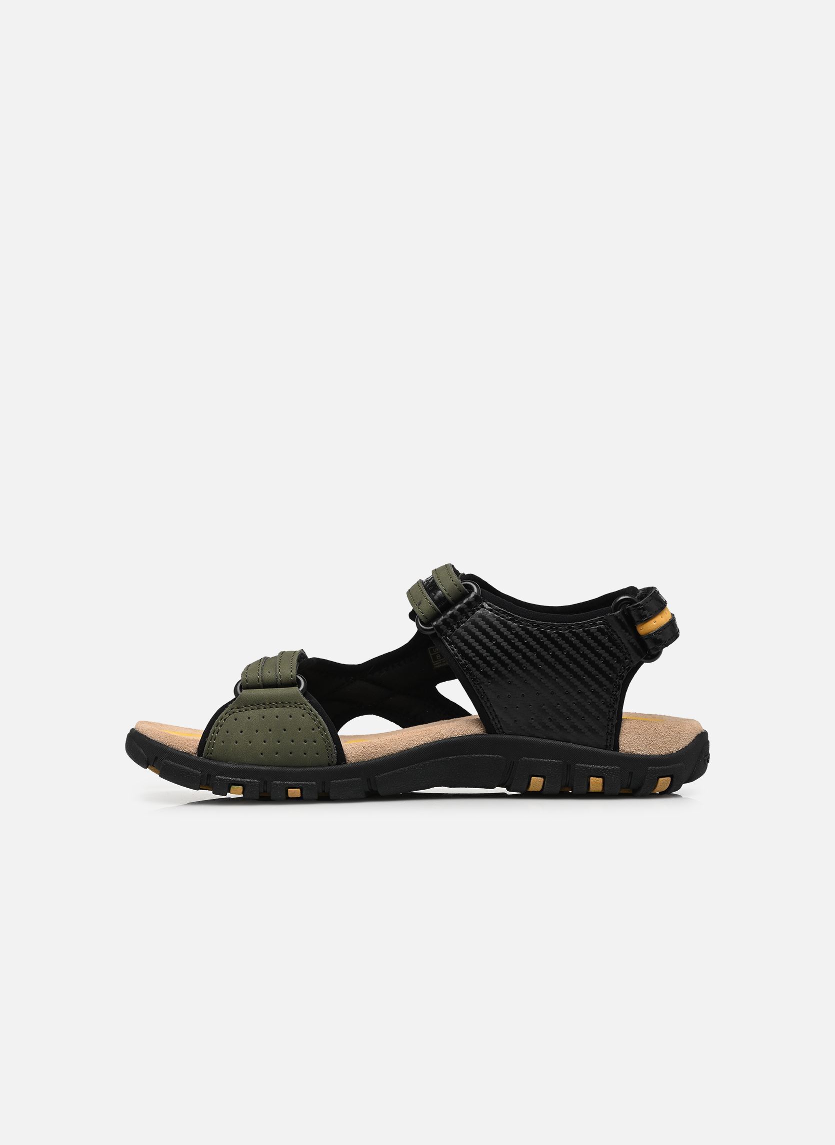 Sandalen und Pantoletten UOMO SANDAL STRADA D herren grün Geox Sandalen und Pantoletten UOMO SANDAL STRADA D herren grün MUSK/BLACK