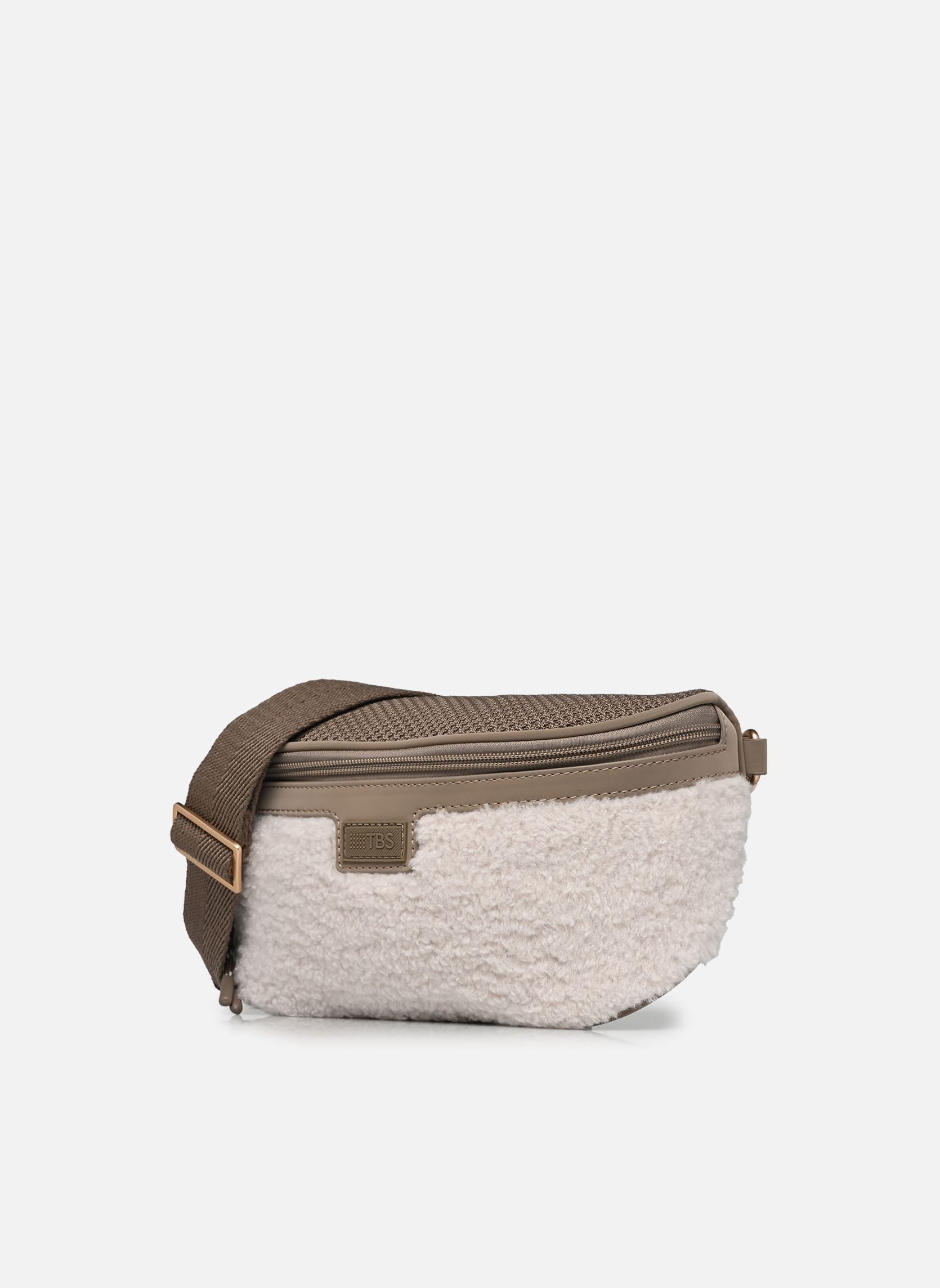 Sacs banane JAZABAN femme marron TBS Sacs banane JAZABAN femme marron DARK TAUPE + OFF WHITE