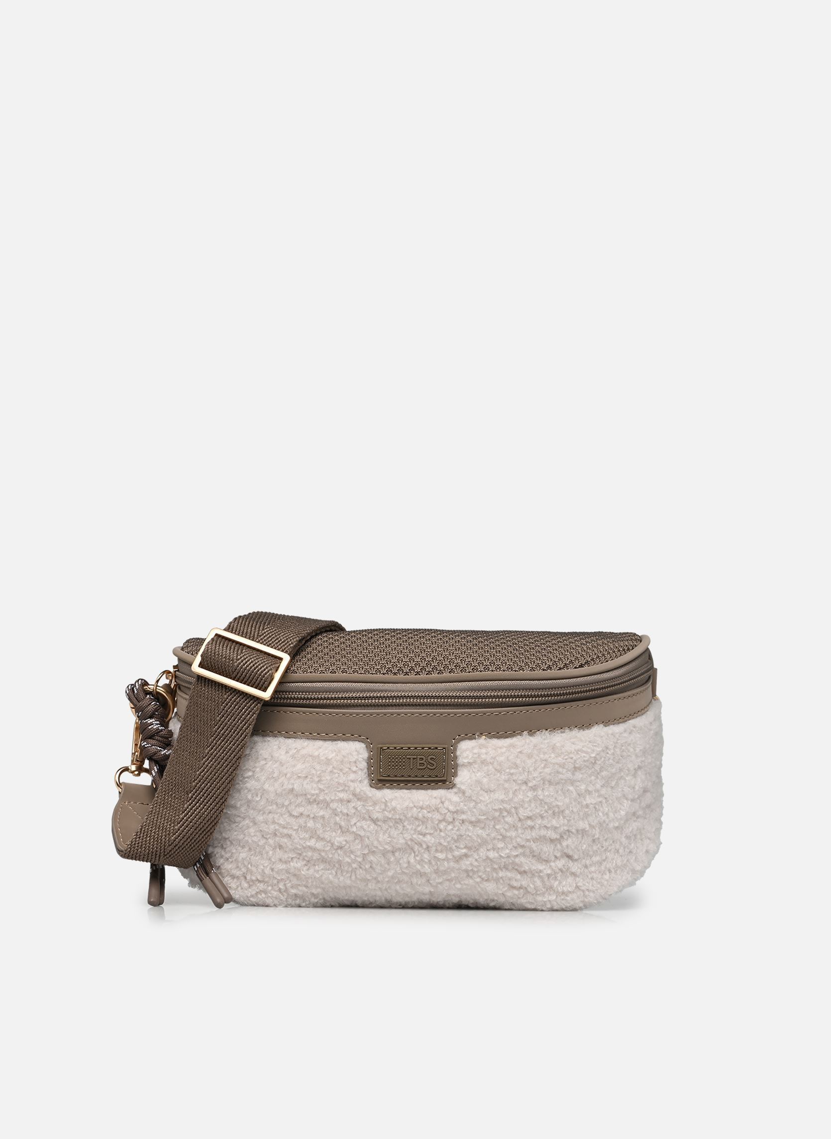 Sacs banane JAZABAN femme marron TBS Sacs banane JAZABAN femme marron DARK TAUPE + OFF WHITE