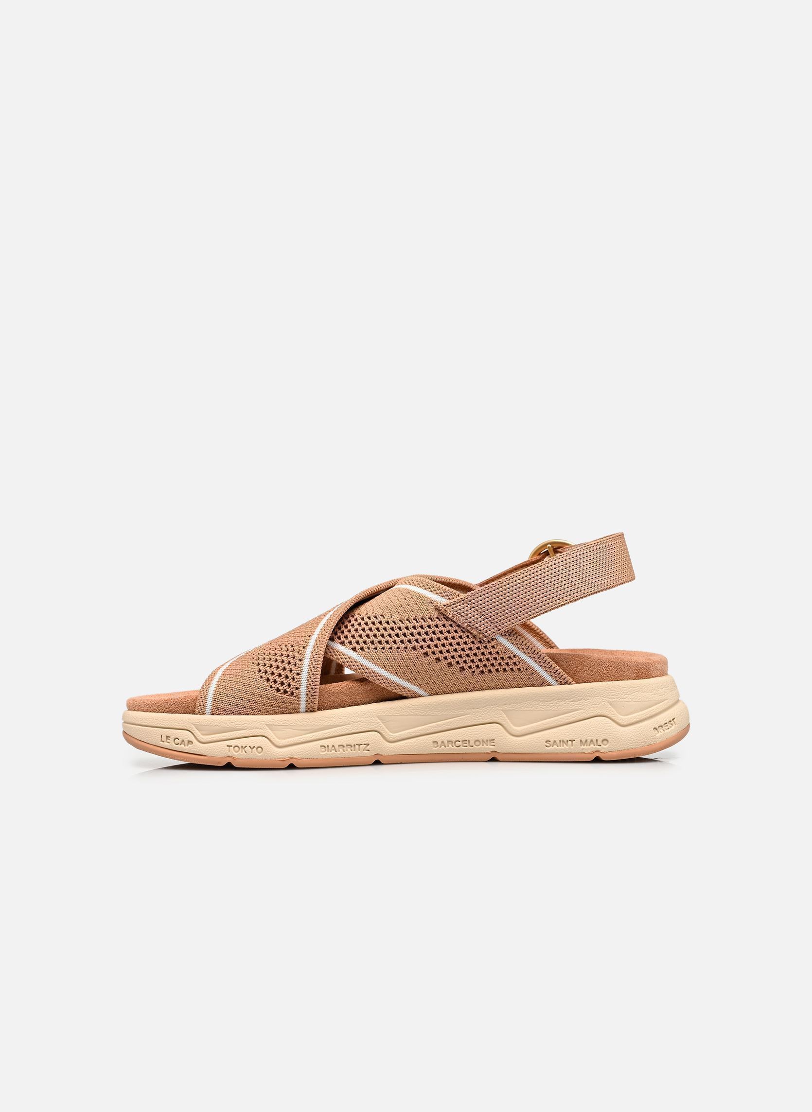 Sandalen met sleehak en plateau LAIHONA dames bruin TBS Sandalen met sleehak en plateau LAIHONA dames bruin CAPPUCINO