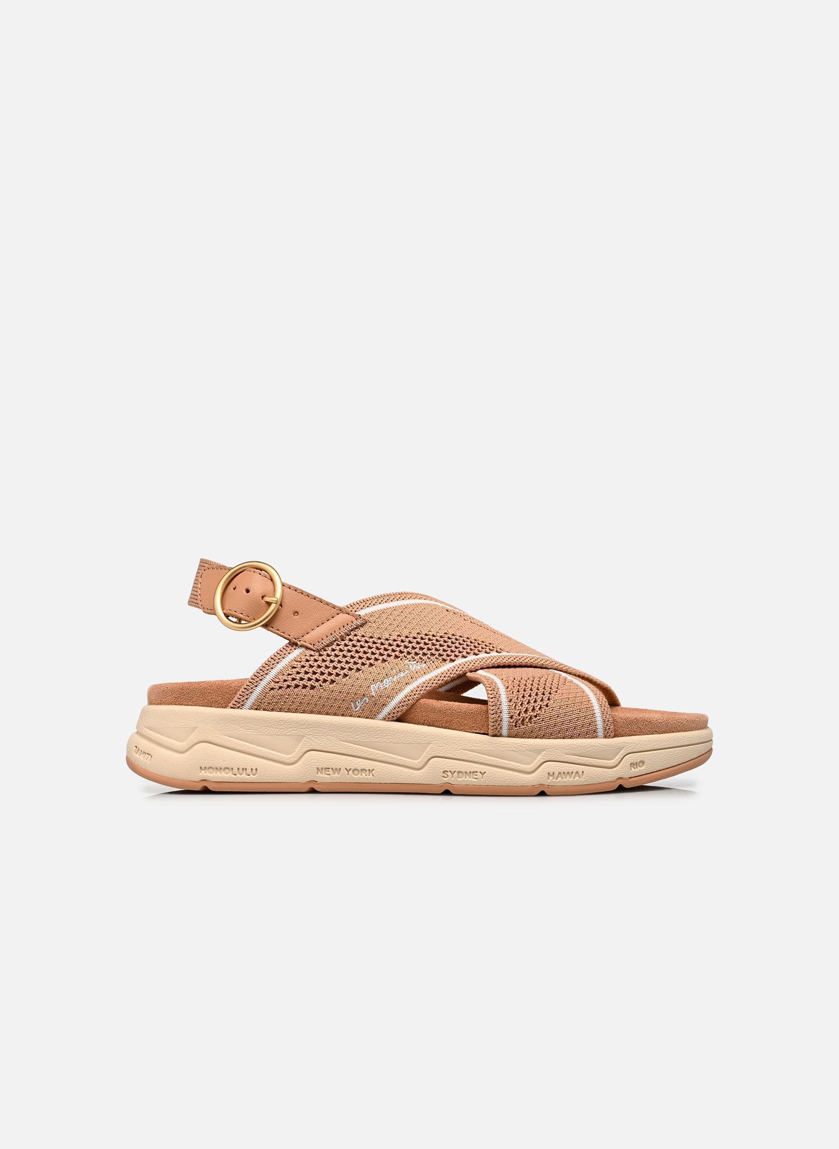 Sandalen met sleehak en plateau LAIHONA dames bruin TBS Sandalen met sleehak en plateau LAIHONA dames bruin CAPPUCINO