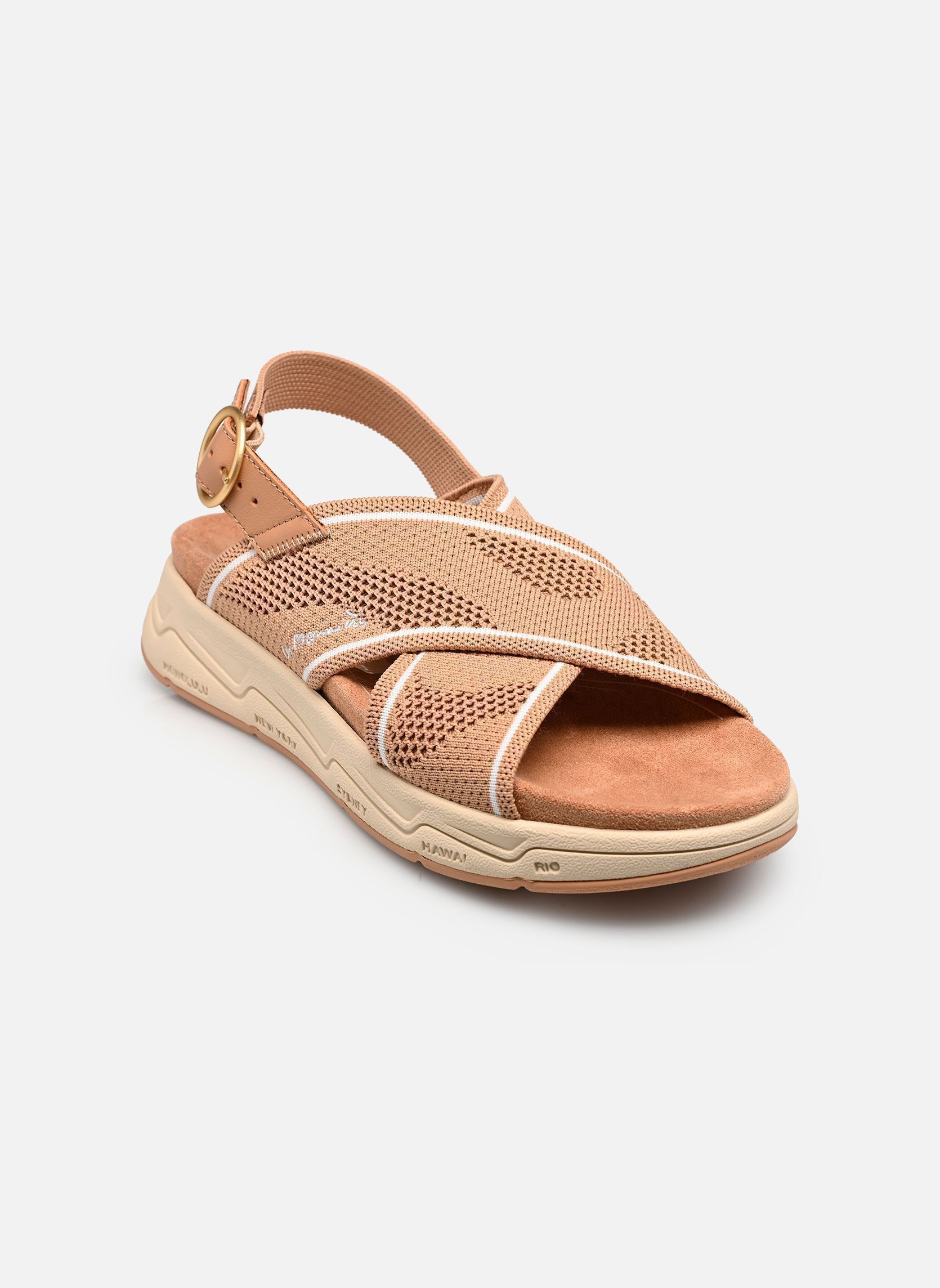 Sandalen met sleehak en plateau LAIHONA dames bruin TBS Sandalen met sleehak en plateau LAIHONA dames bruin CAPPUCINO