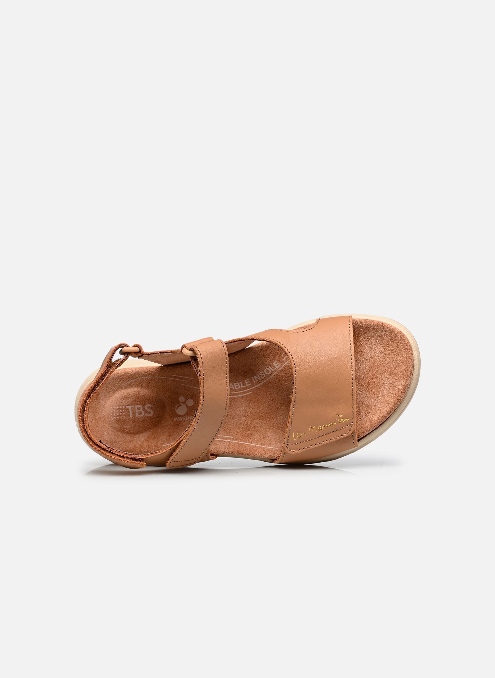 Sandales compensées et plateformes LOUISIE femme marron TBS Sandales compensées et plateformes LOUISIE femme marron CAPPUCINO