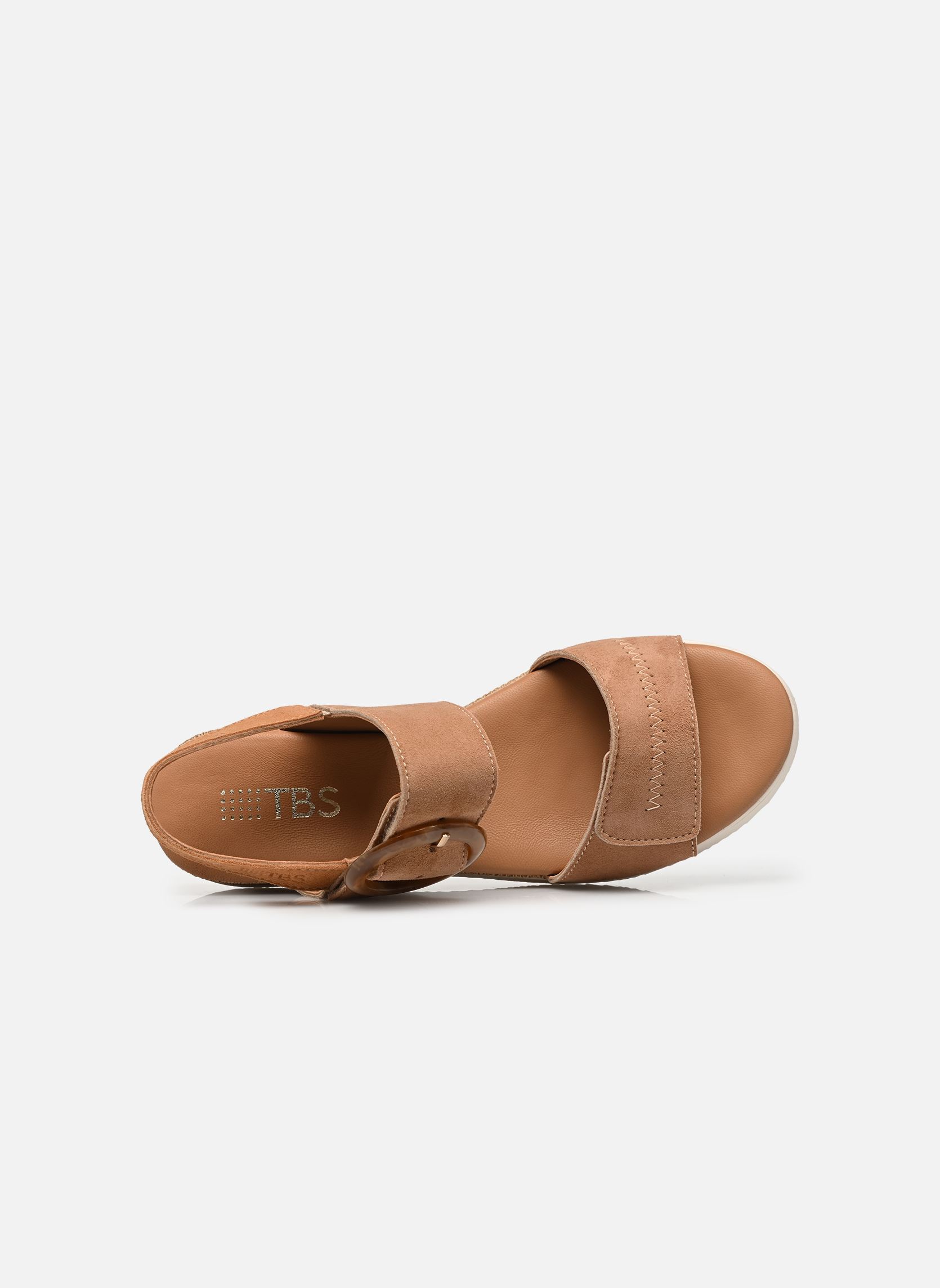 Sandales compensées et plateformes PRALINE femme marron TBS Sandales compensées et plateformes PRALINE femme marron NOISETTE